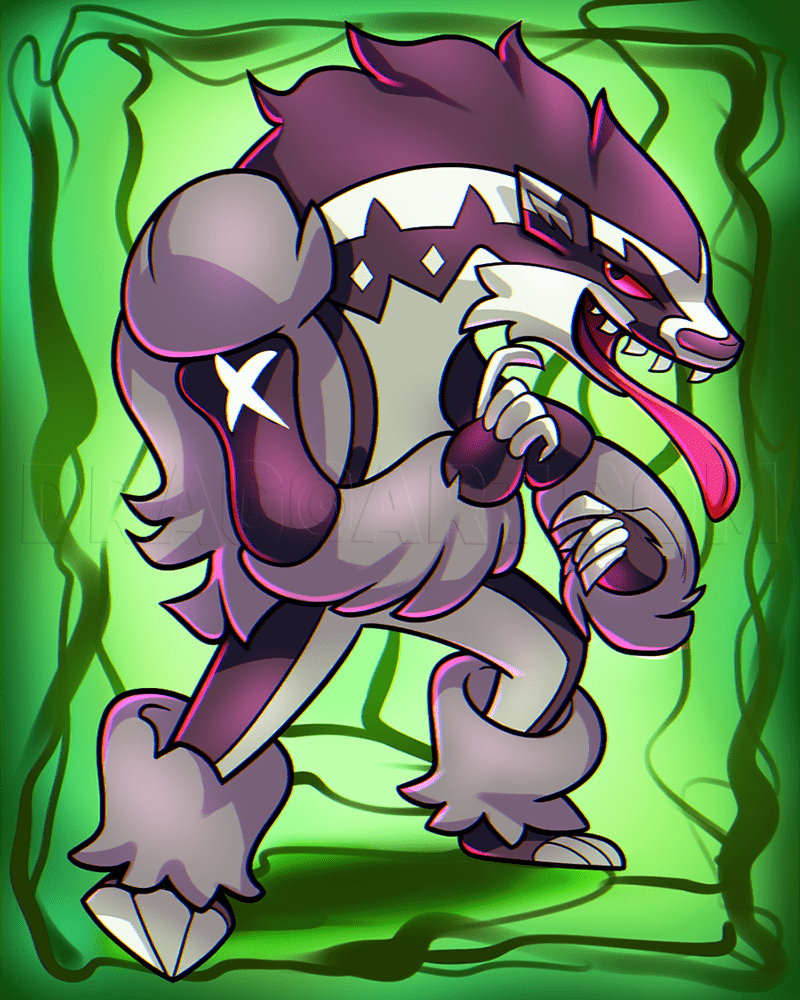 800x1000 How To Draw Obstagoon, Drawing, Step