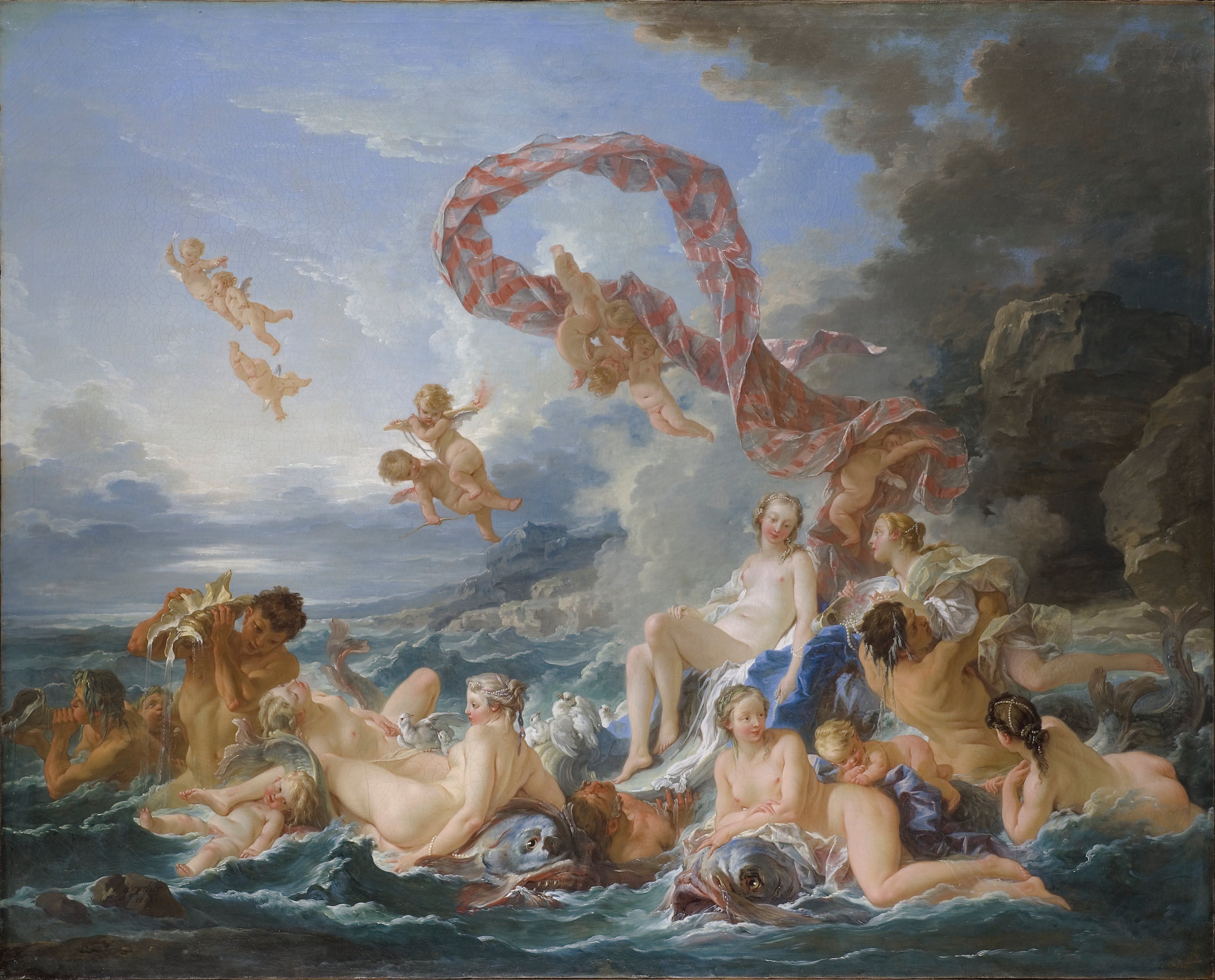 3988x3217 François Boucher Triumph of Venus Art