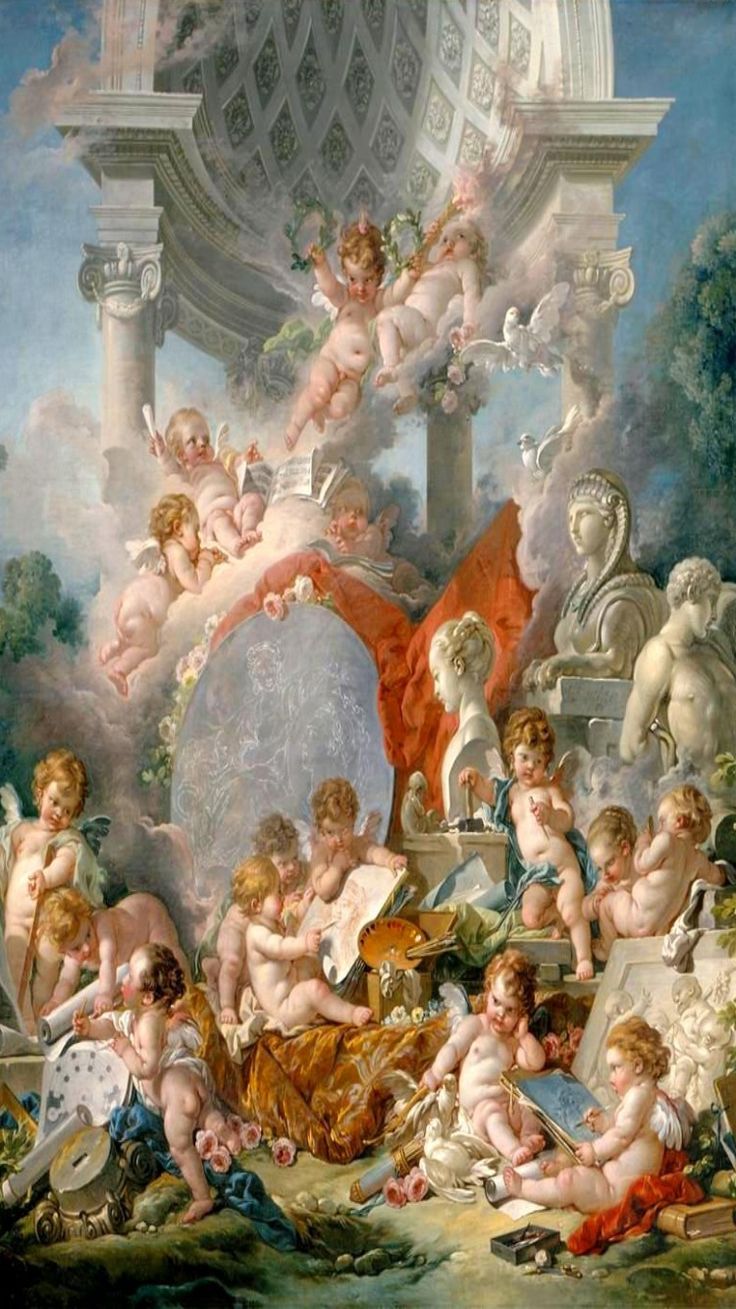 736x1309 프랑수아 부셰(Francois Boucher) 배경화면 #art #background #서양미술
