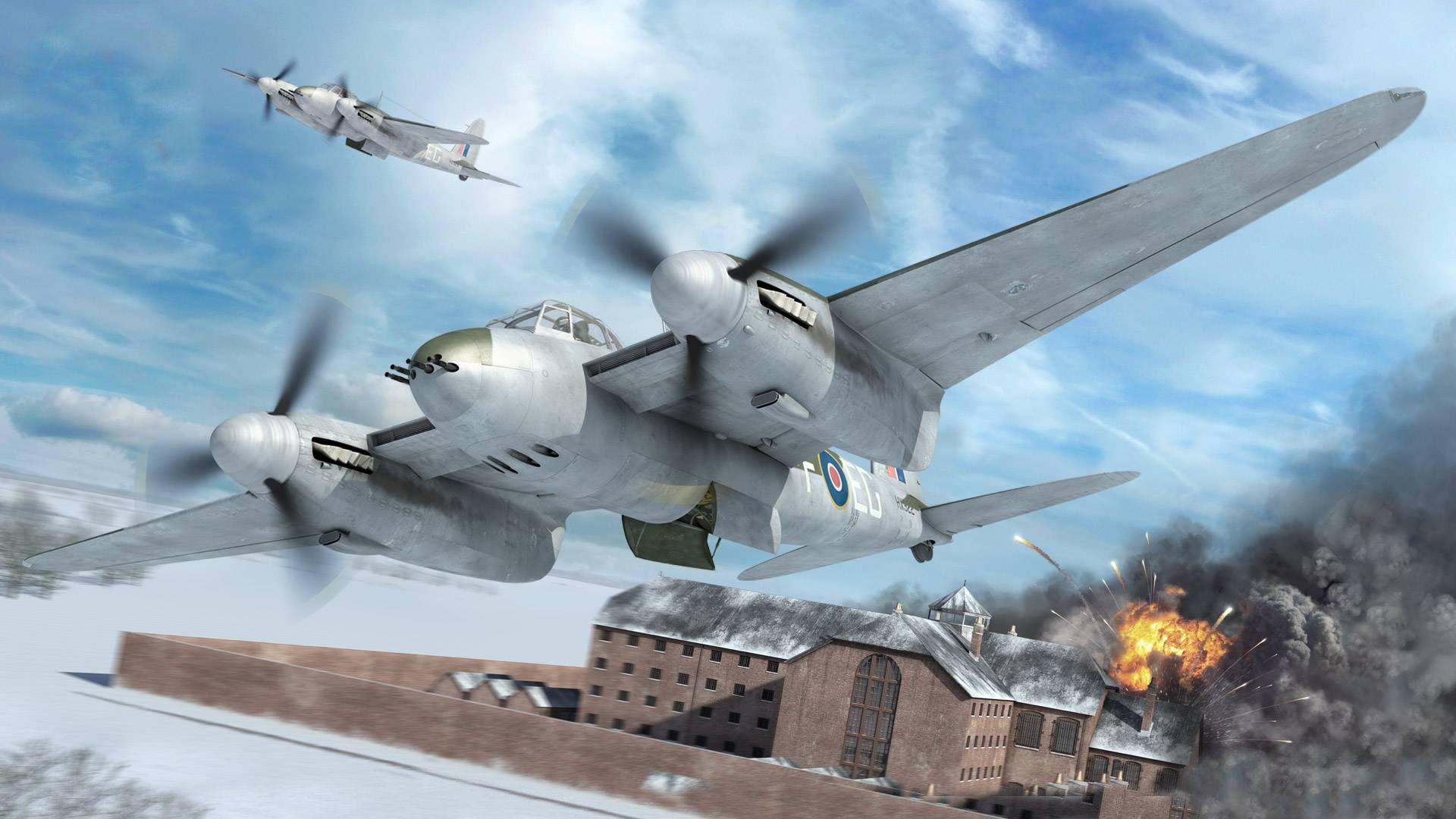1920x1080 De Havilland Mosquito Art wallpaperx1080