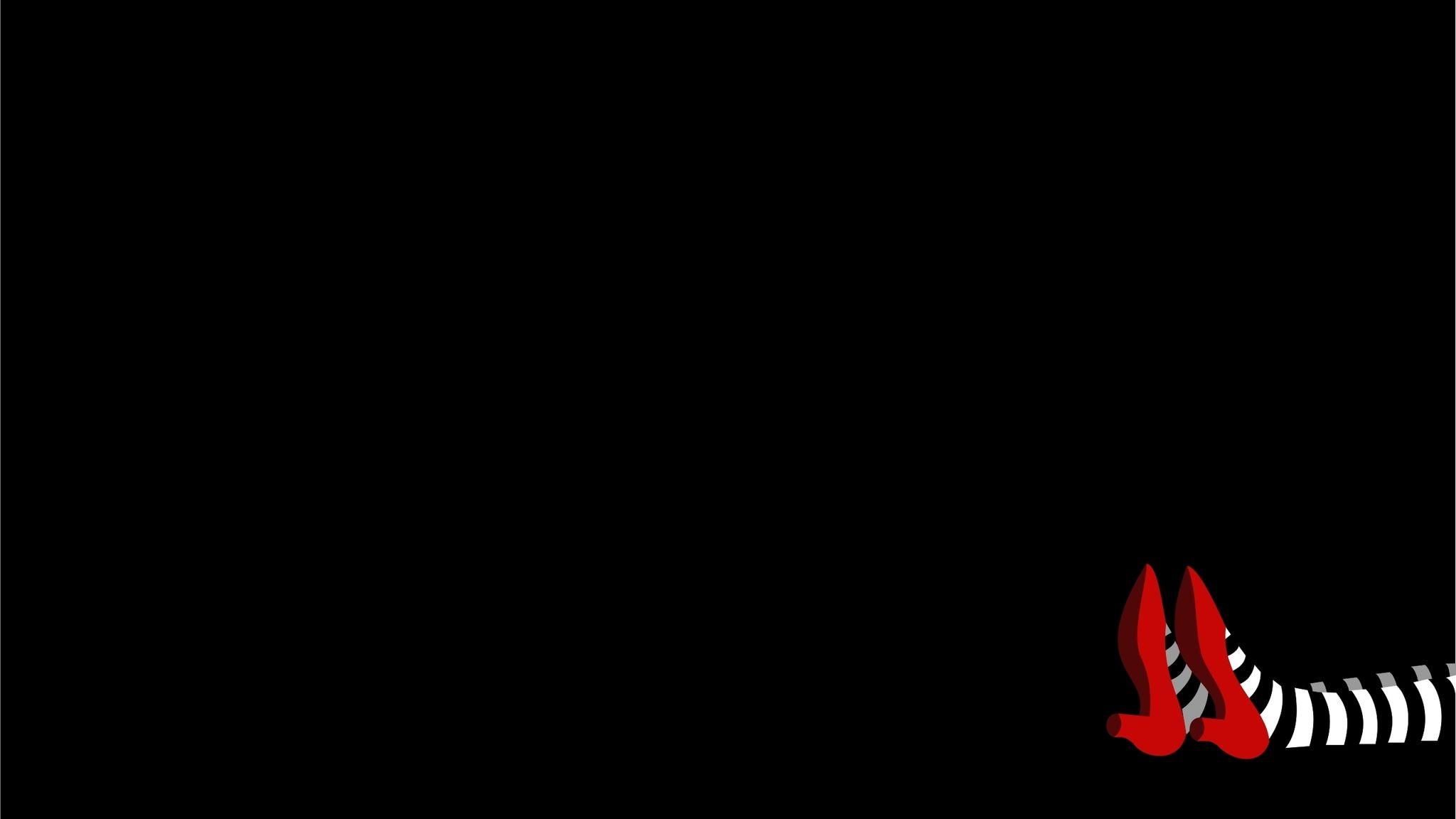 2048x1152 Legs minimalistic red shoes wizard of oz witches (2048x1152). HD