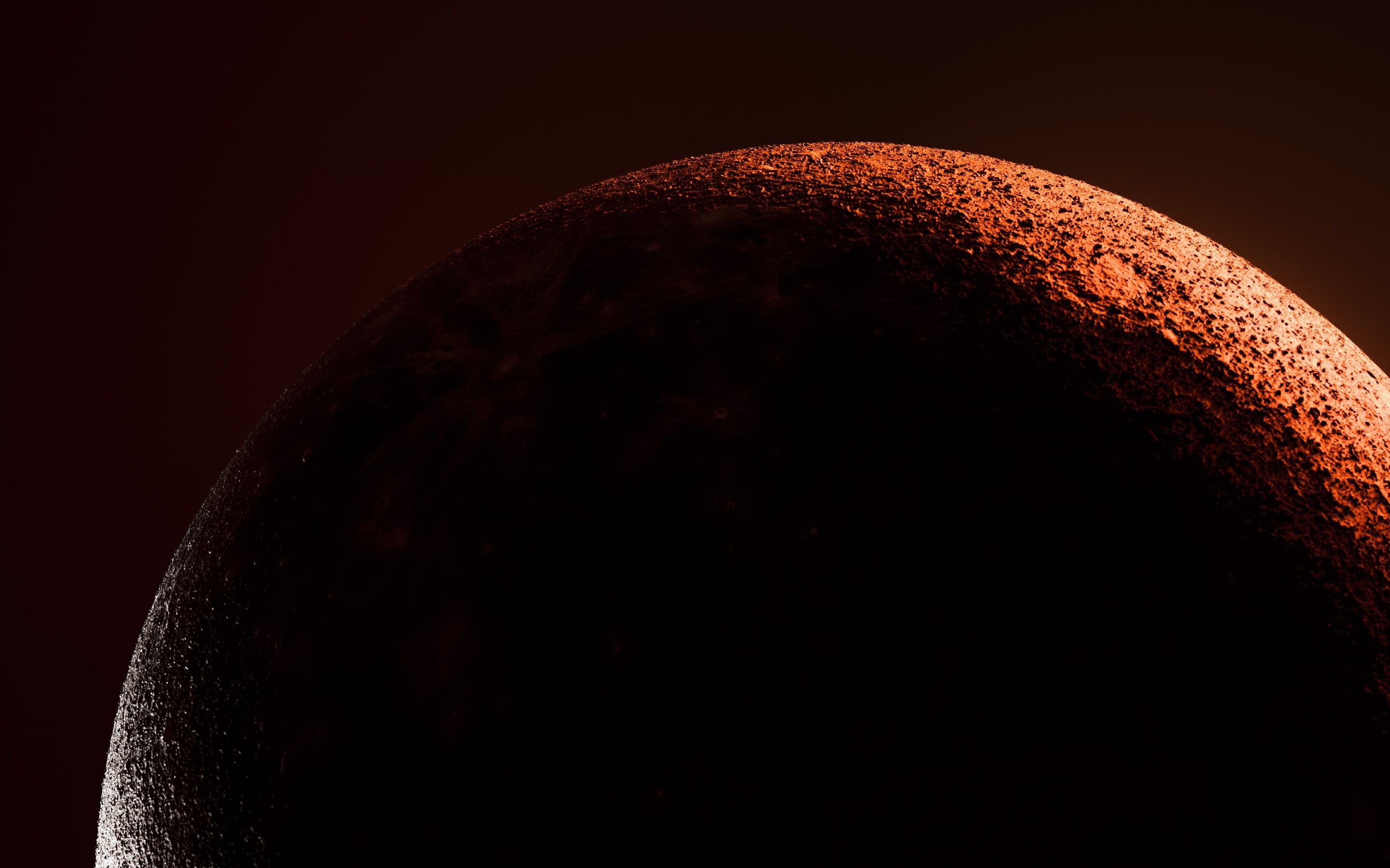 2880x1800 Moon Wallpaper 4K, CGI, 3D Render, Brown background