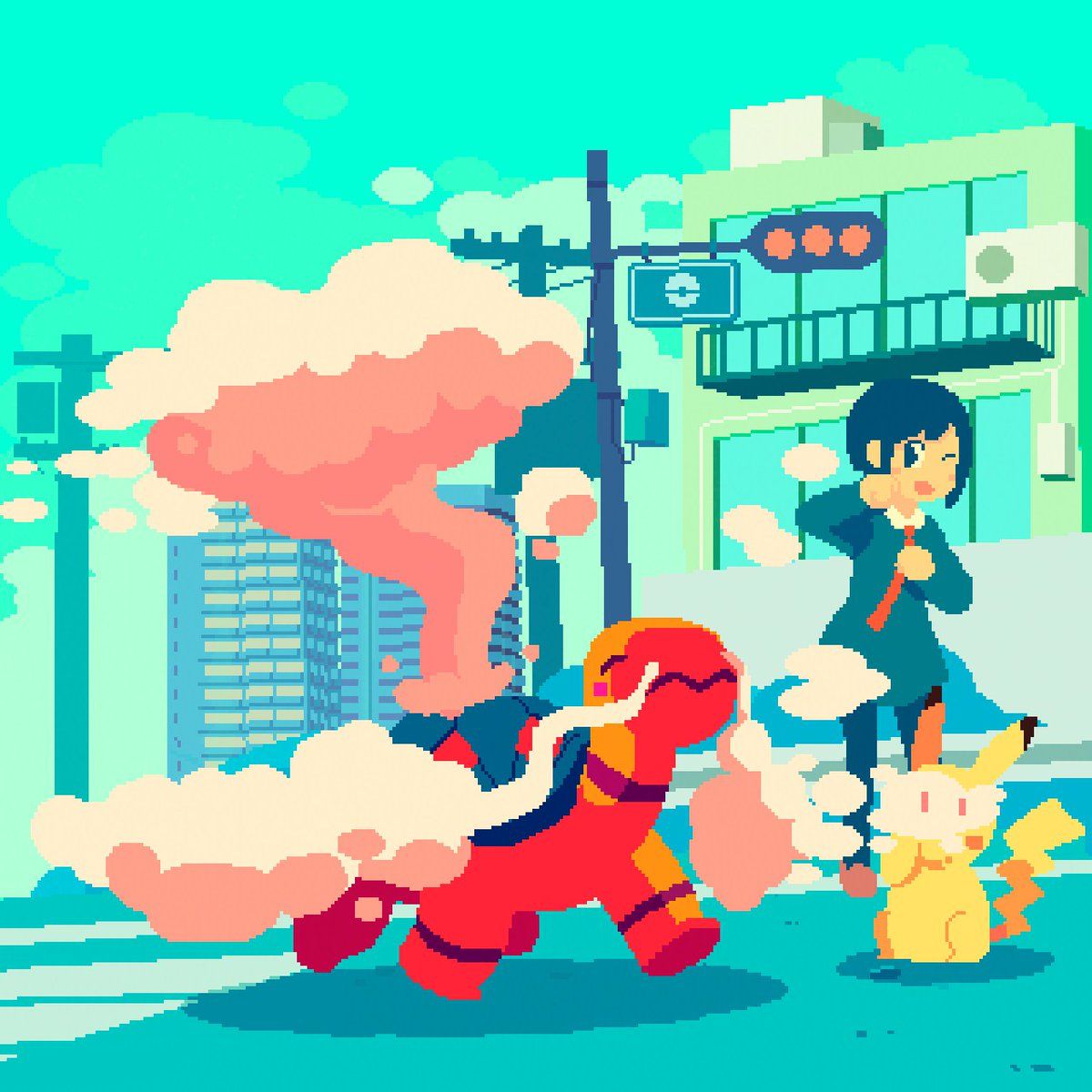 1200x1200 Torkoal and Croagunk for a Chilean Pokedex Project. #Pokemon #Torkoal #Croagunk #pixelart #Nintendo