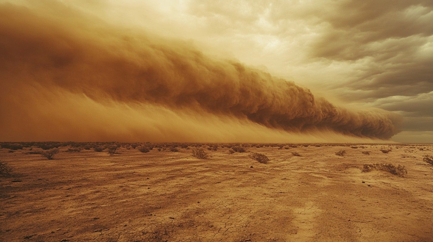 1456x816 Free Massive Dust Storm Image, Storm, Desert