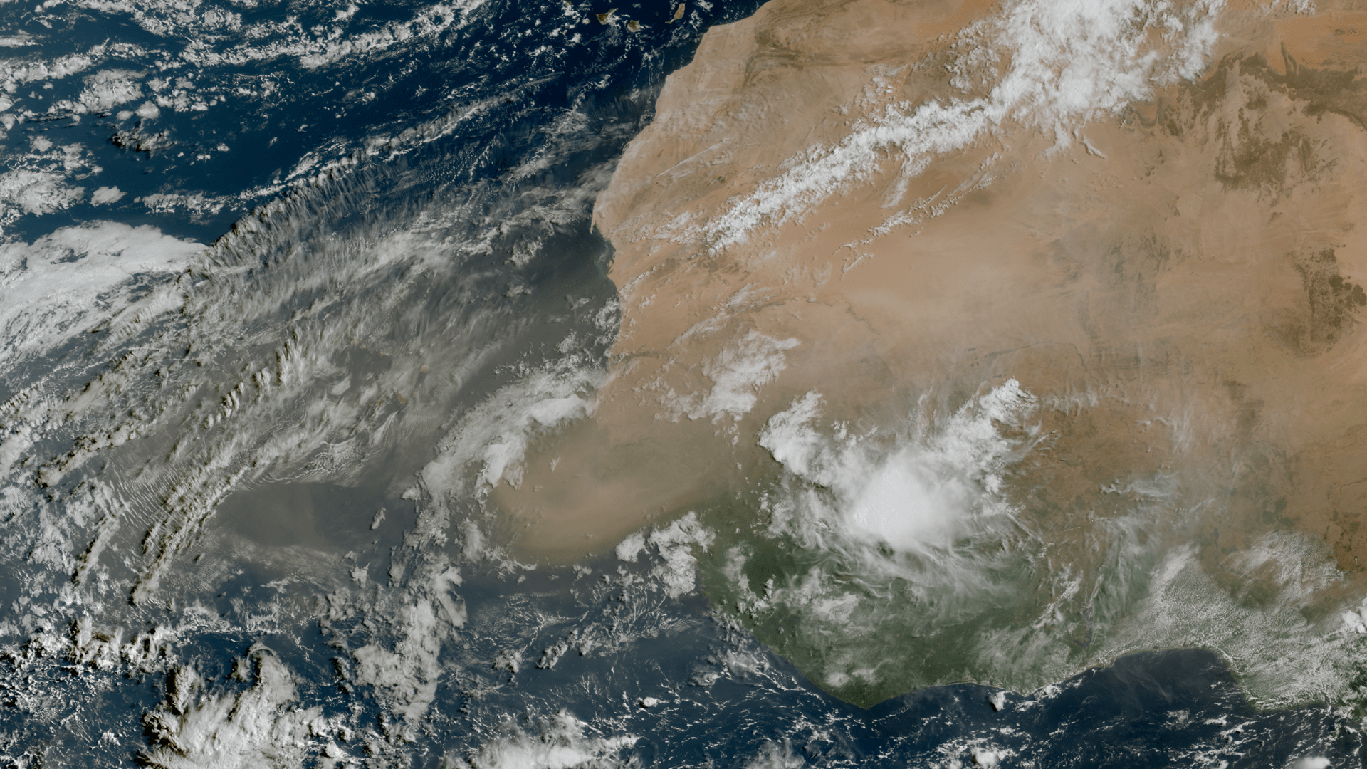 1920x1080 Saharan dust from space