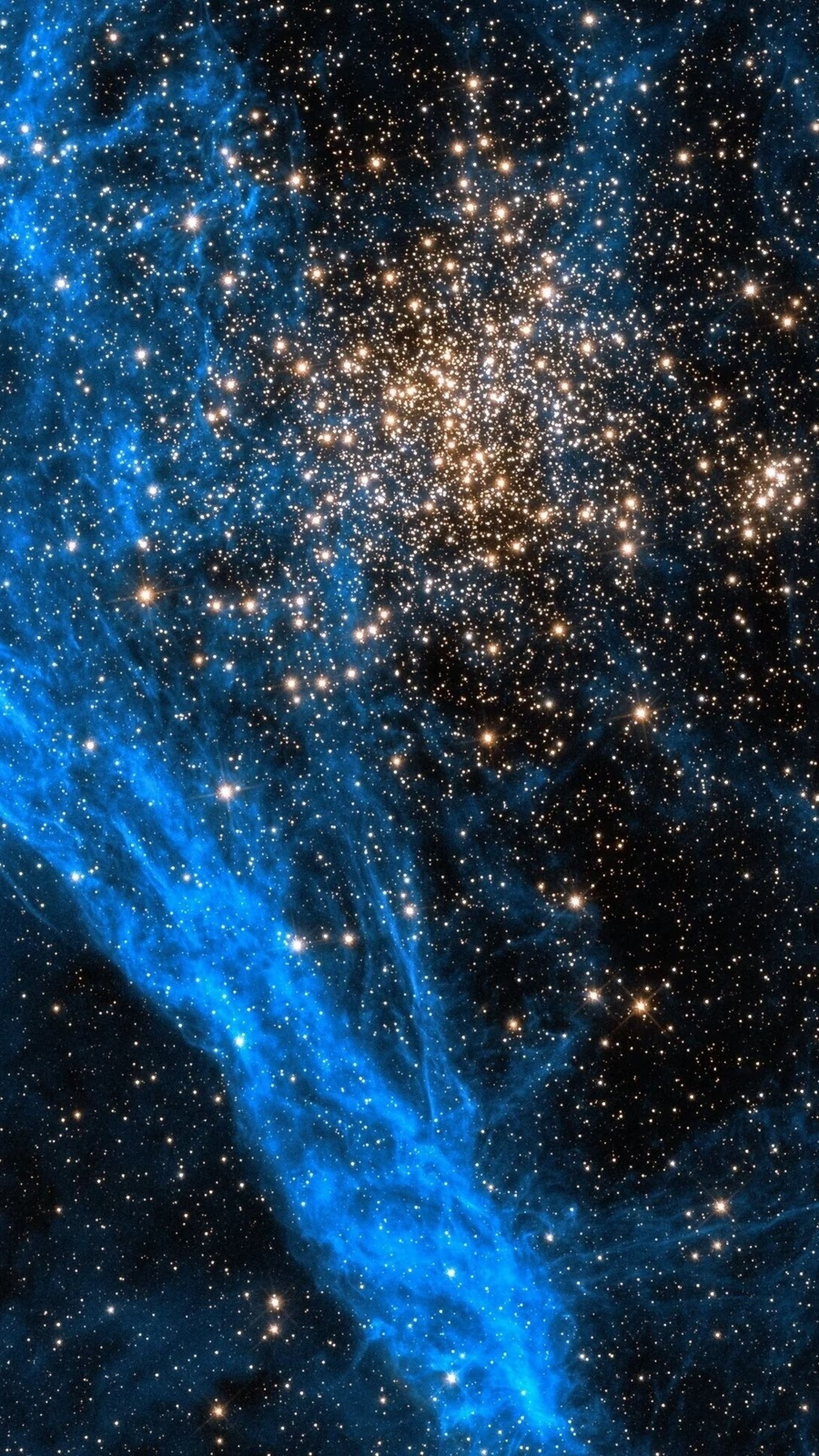 1800x3200 Hubble Space Telescope Deep Space Blue With Stars
