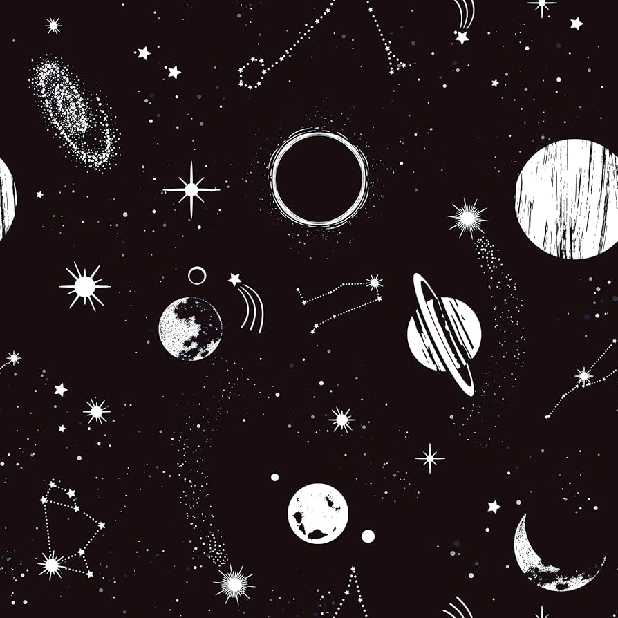 894x894 ReWallpaper Galaxy Sky Peel and Stick Wallpaper Stars Moon Planets Constellations Black Outer Space Wallpaper Contact Paper Peel and Stick 17.5in×10ft Bedroom Bathroom Kids Playroom Living Room Wall