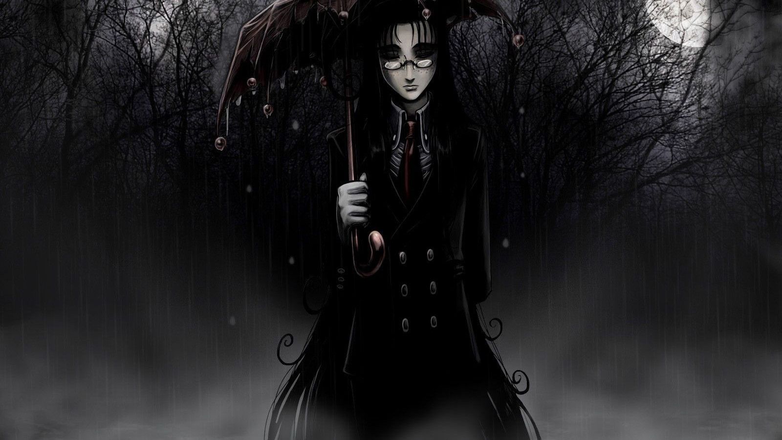 1600x900 Dark Anime Girl Wallpaper HD 21587