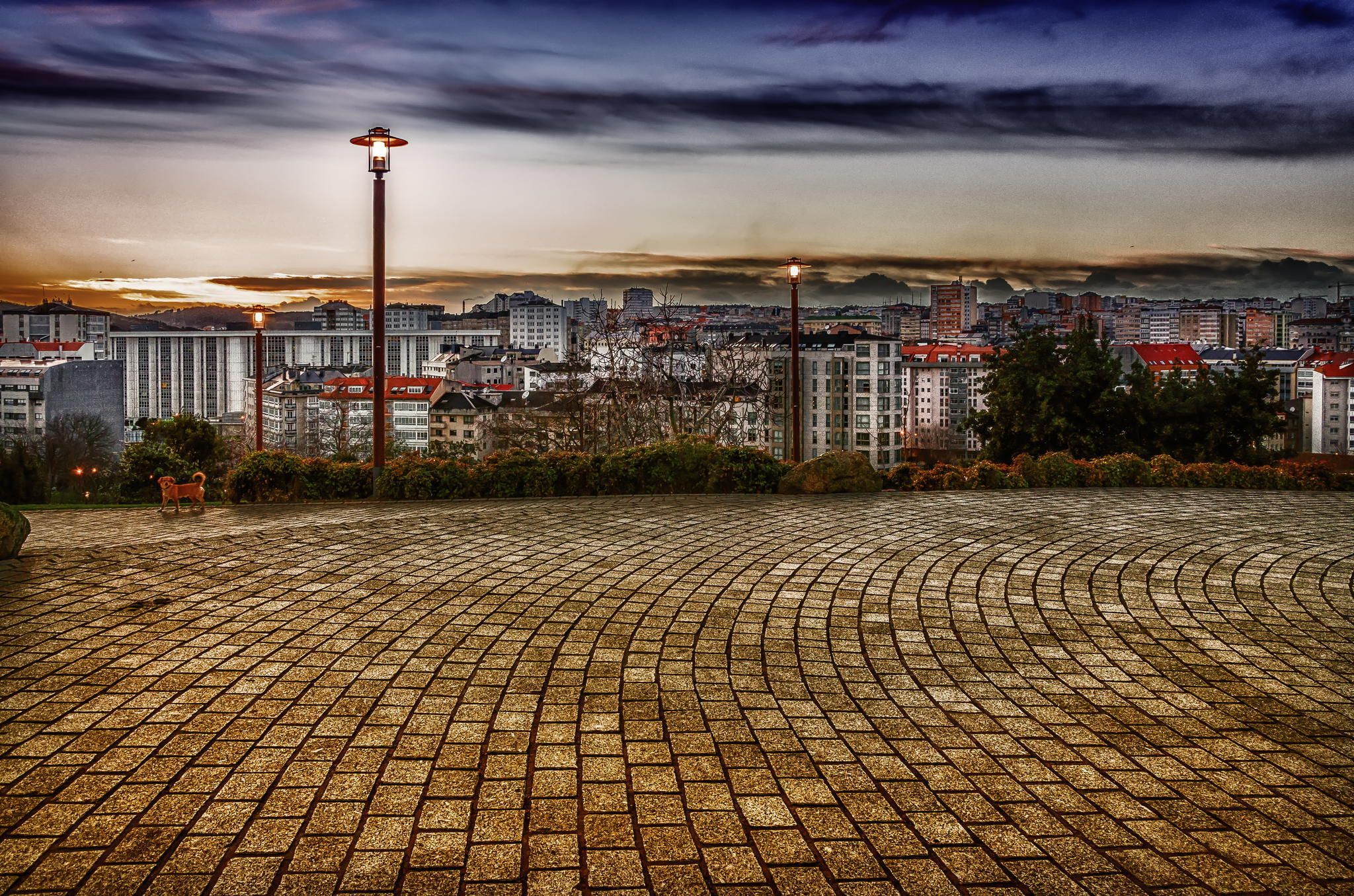2048x1356 Wallpaper home, lights, Spain, La Coruna, a coruña for mobile and desktop, section город, resolution 2048x1356