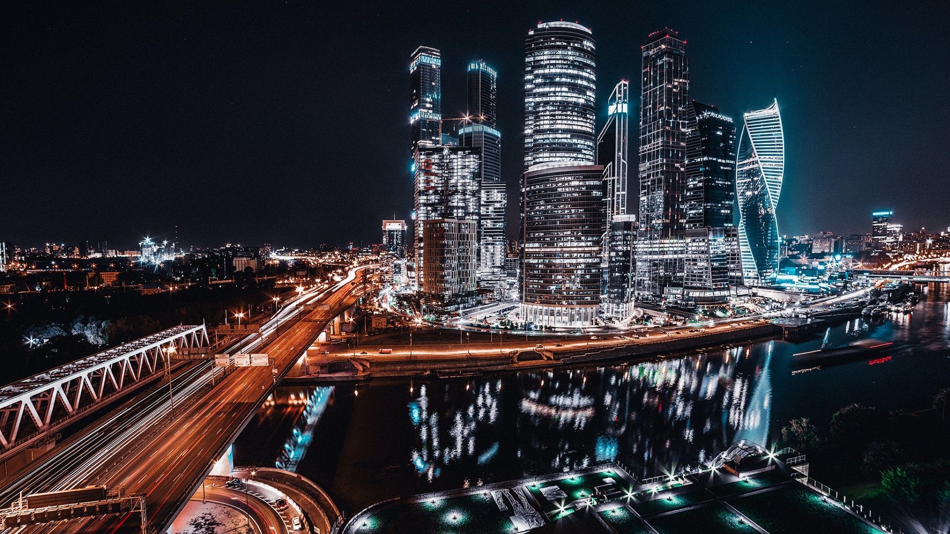 1920x1080 Moscow night