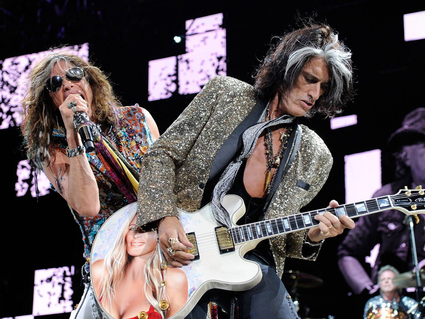 1400x1050 Download Aerosmith Rock Band Steven Tyler Joe Perry Stage Wallpaper