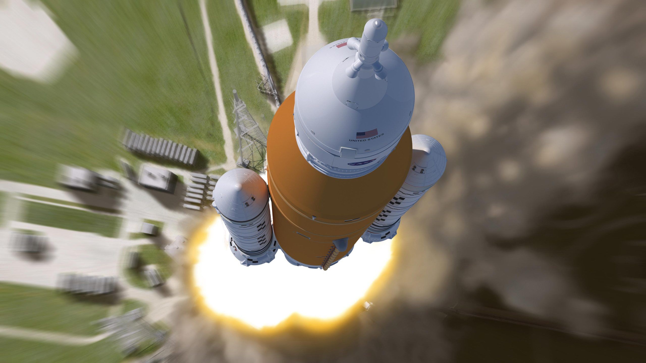 2560x1440 Progress Continues on NASA's Massive SLS Rocket Ahead of Artemis I Launch