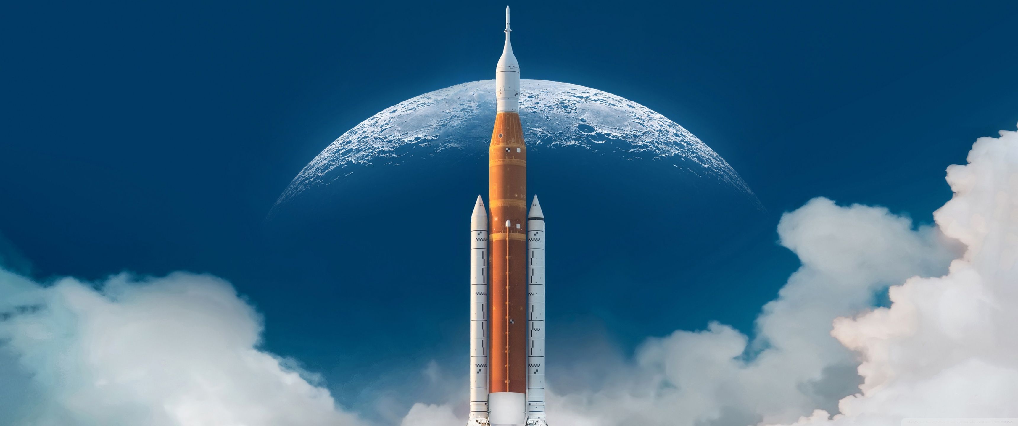 3440x1440 Space Shuttle Launch Moon 4K UHD Wallpaper for UltraHD Desktop and TV : Widescreen and UltraWide Display : Smartphone and Tablet Devices