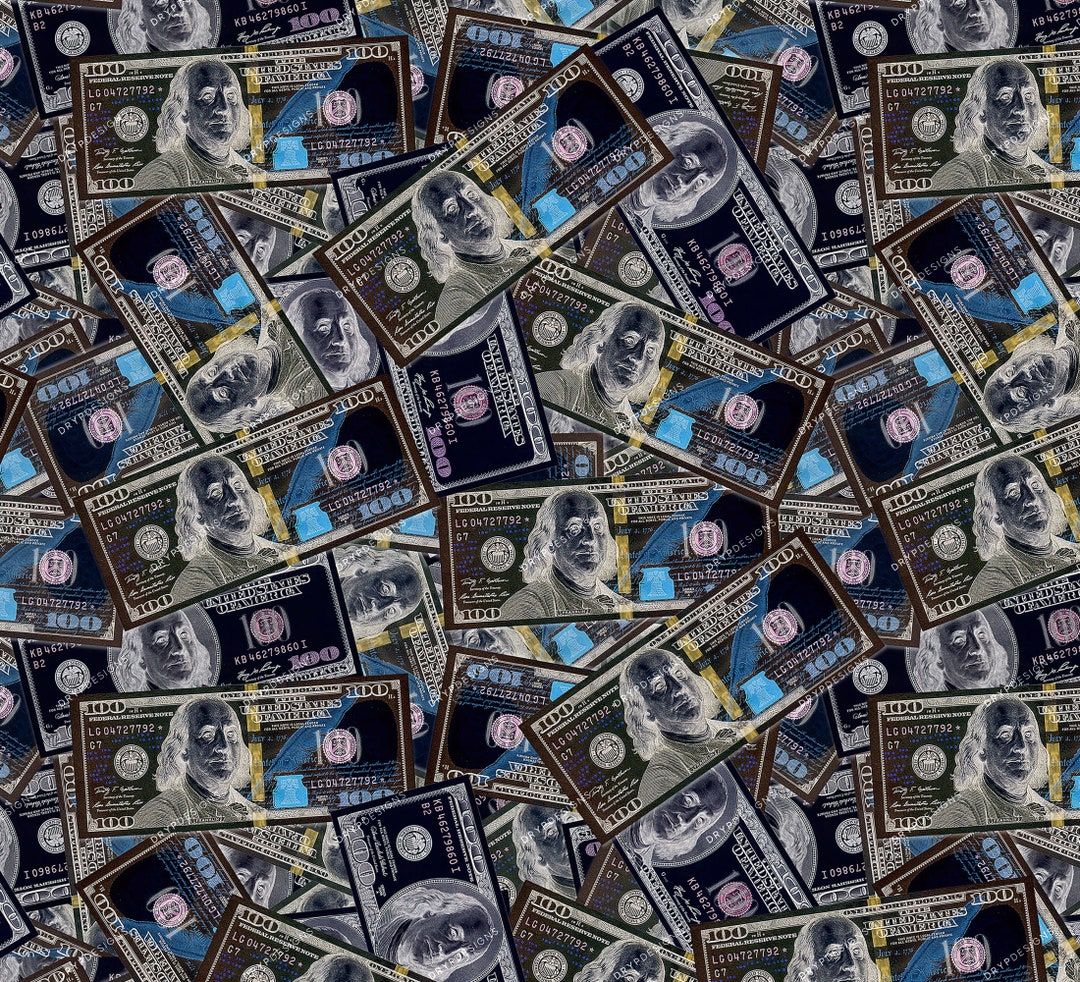 1080x982 Inverted 100 Dollar Bills PNG Digital Money Background Seamless Texture Paper Download Files