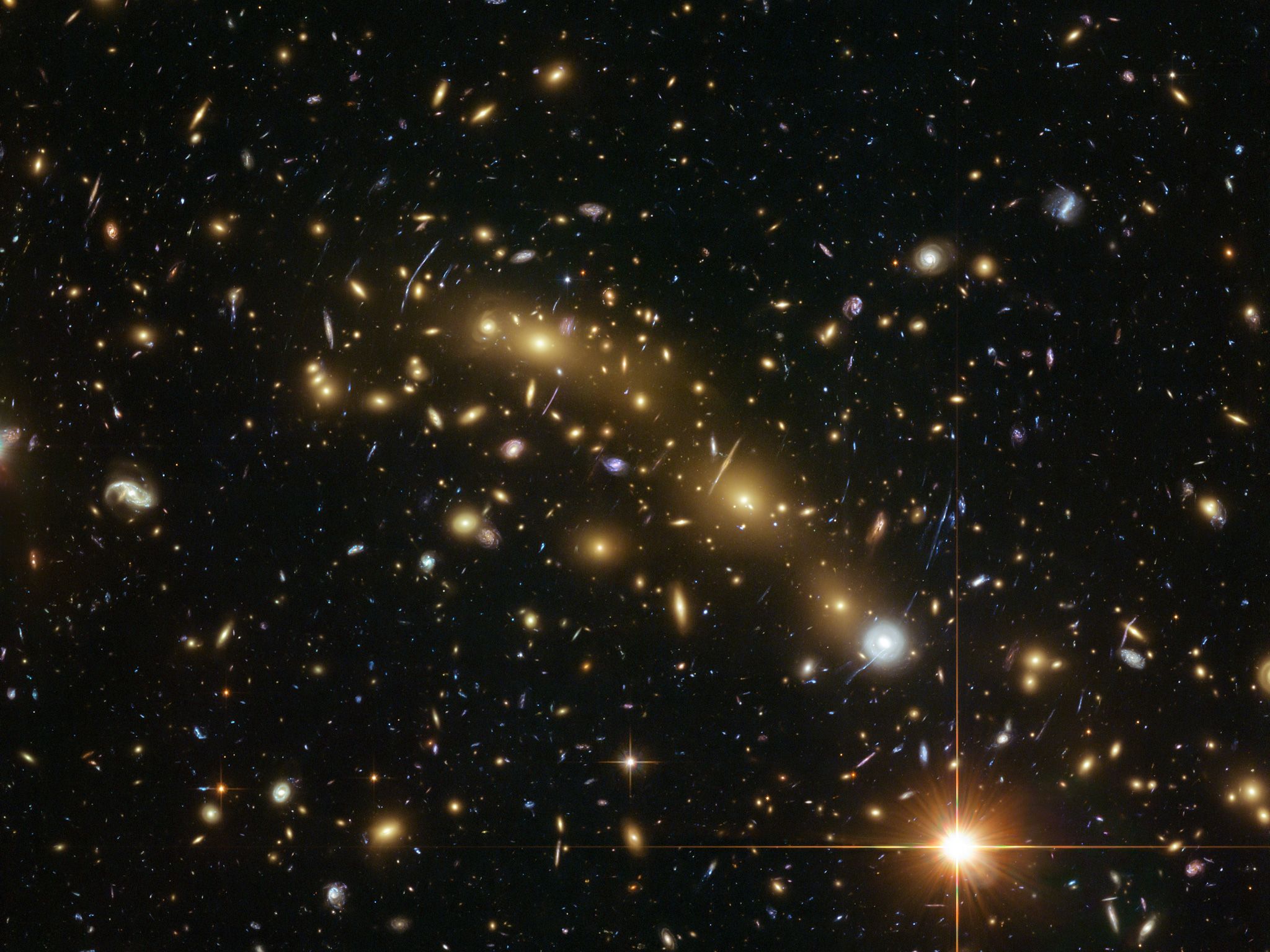 2048x1536 Hubble Image Of Galaxy Cluster MACS J0416.1–2403