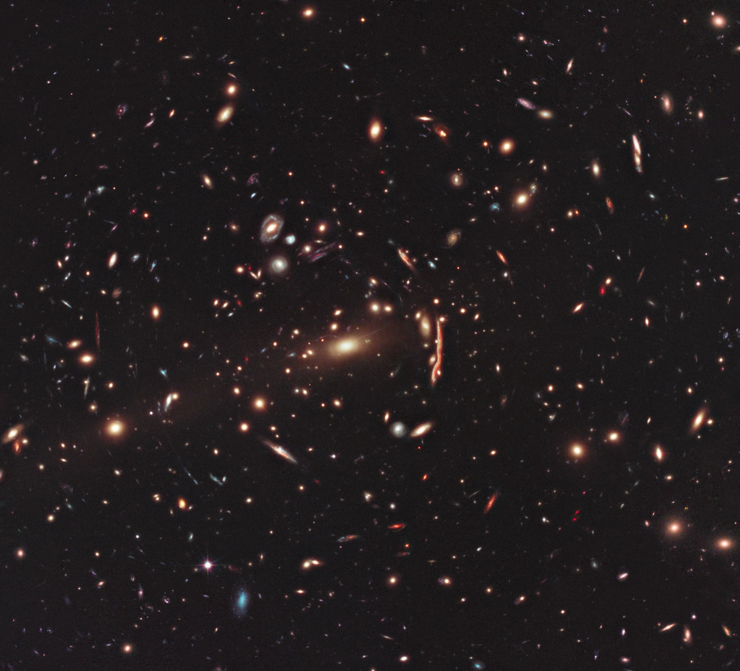 2564x2328 Hubble Image Of Galaxy Cluster MACS J1206