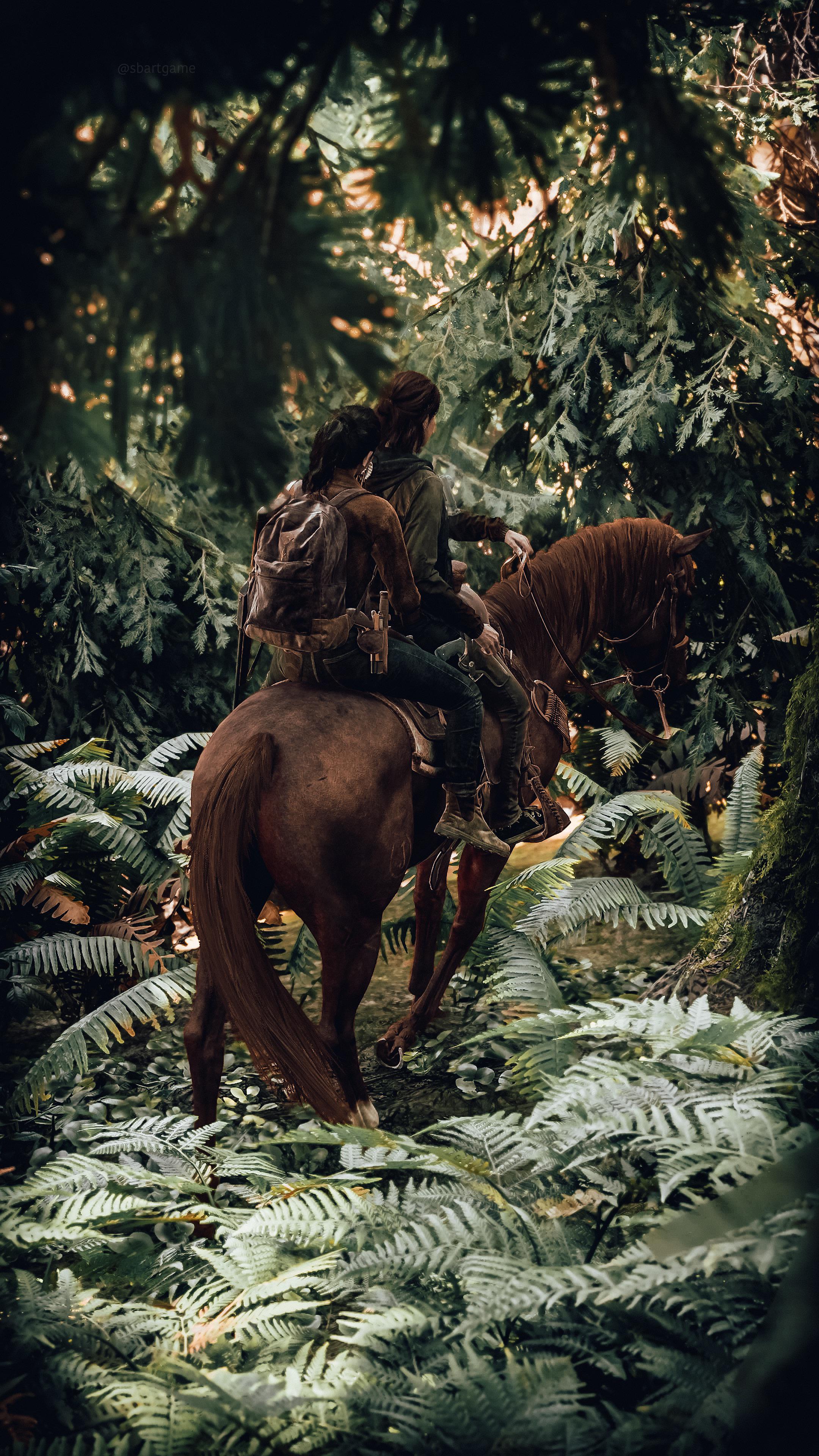 2160x3840 Ellie and Dina (photo mode on PS4 Pro)