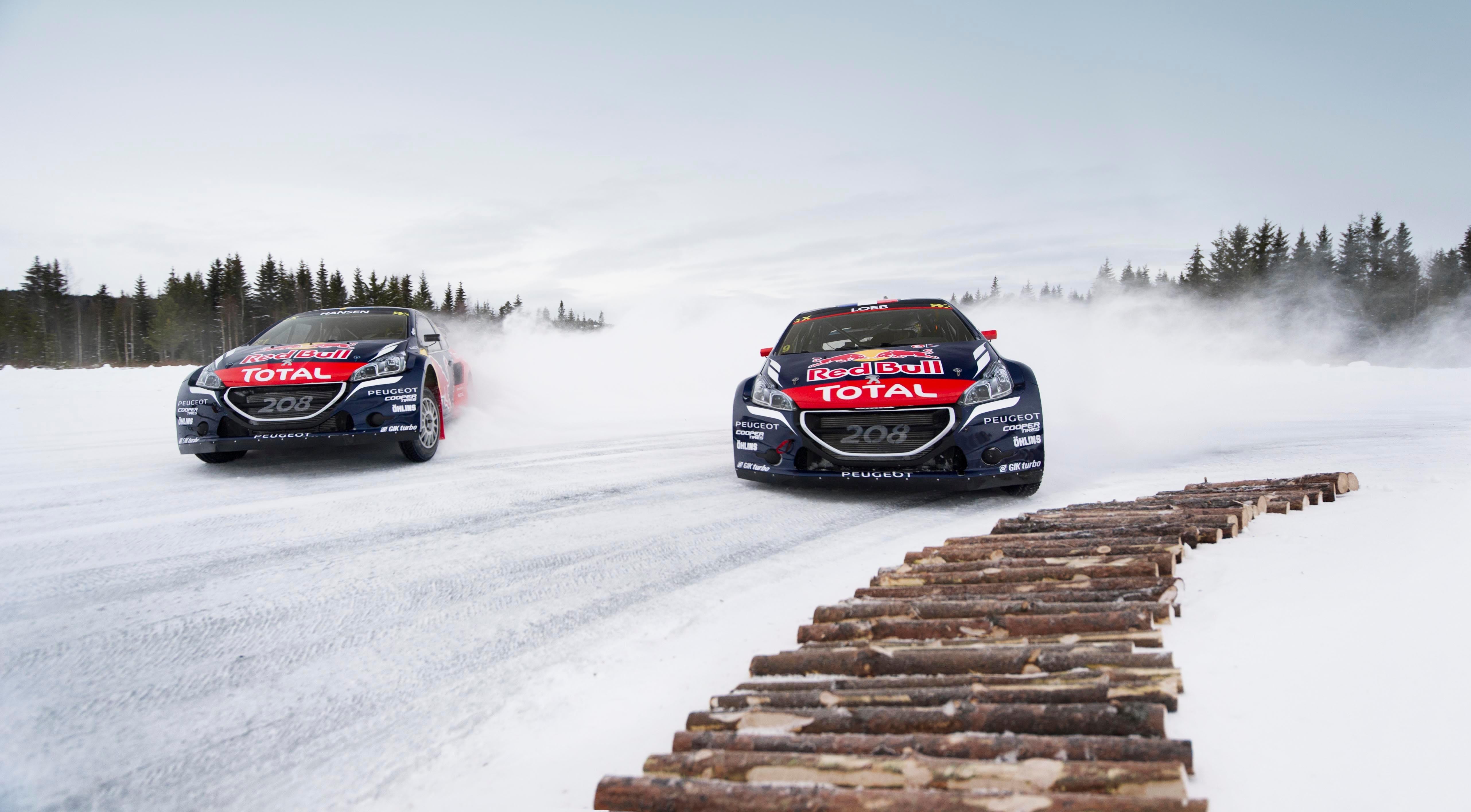 5127x2832 Sebastien Loeb and Timmy Hansen, Peugeot Rallycross POV