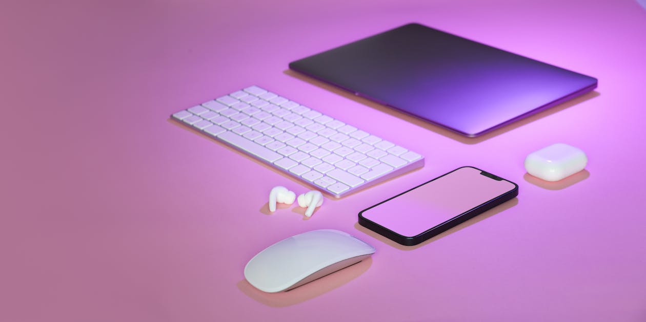 1260x629 Electronics on Pink Background · Free