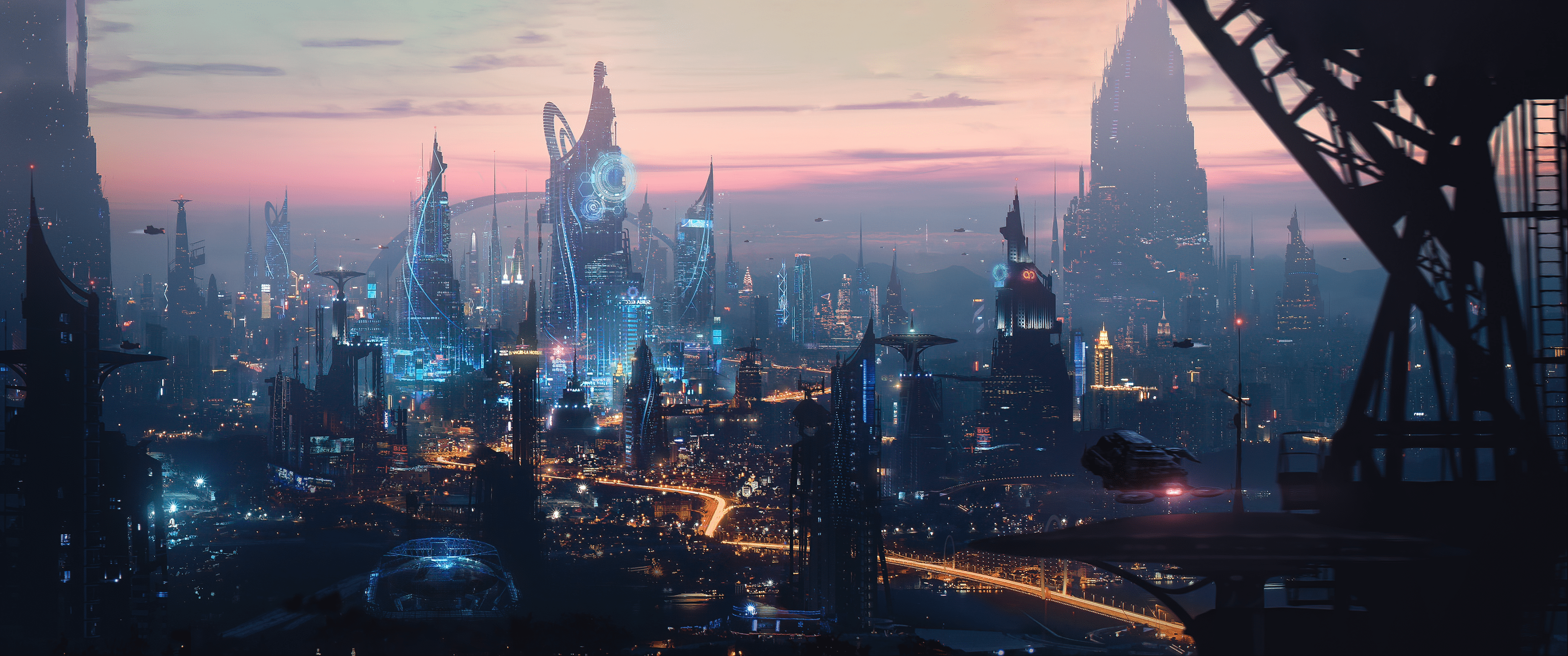 3440x1440 Sci Fi City By Shusei Sasaya X 1440
