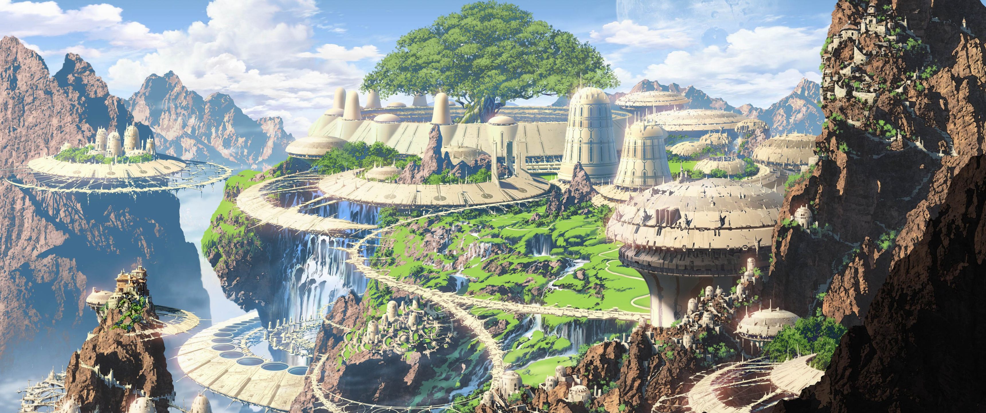 3440x1440 Download Sci Fi City, Sci Fi, City Wallpaper In 3440x1440 Resolution