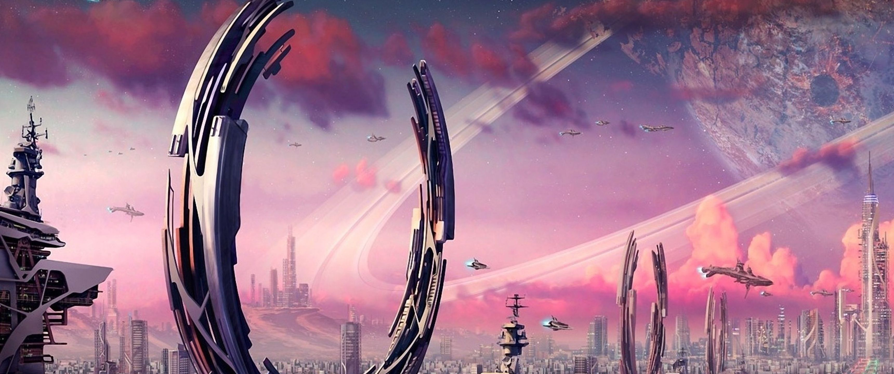 3440x1440 Download Future city, Future, City Wallpaper in 3440x1440 Resolution