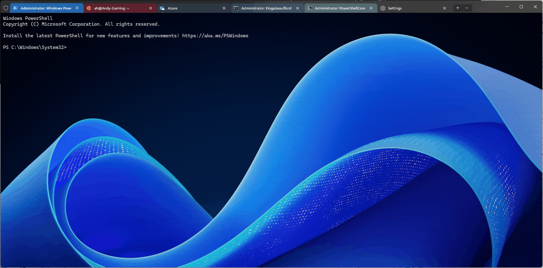 1773x877 Customized Windows Terminal settings.json for 2025