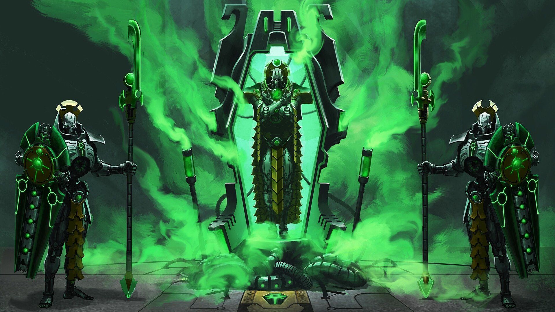 1920x1080 Necrons Rise: Warhammer 40K HD Video Game Wallpaper Gloryx1080