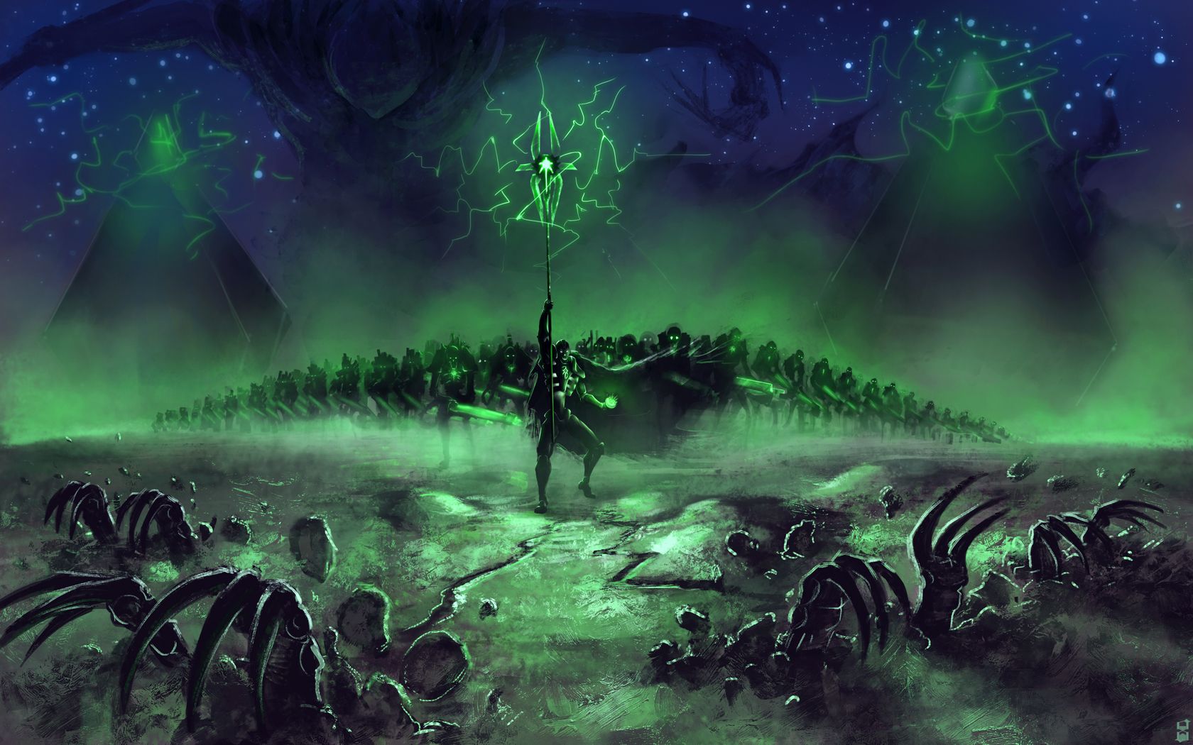 1680x1050 Necron Domination: HD Wallpaper from Warhammer 40k