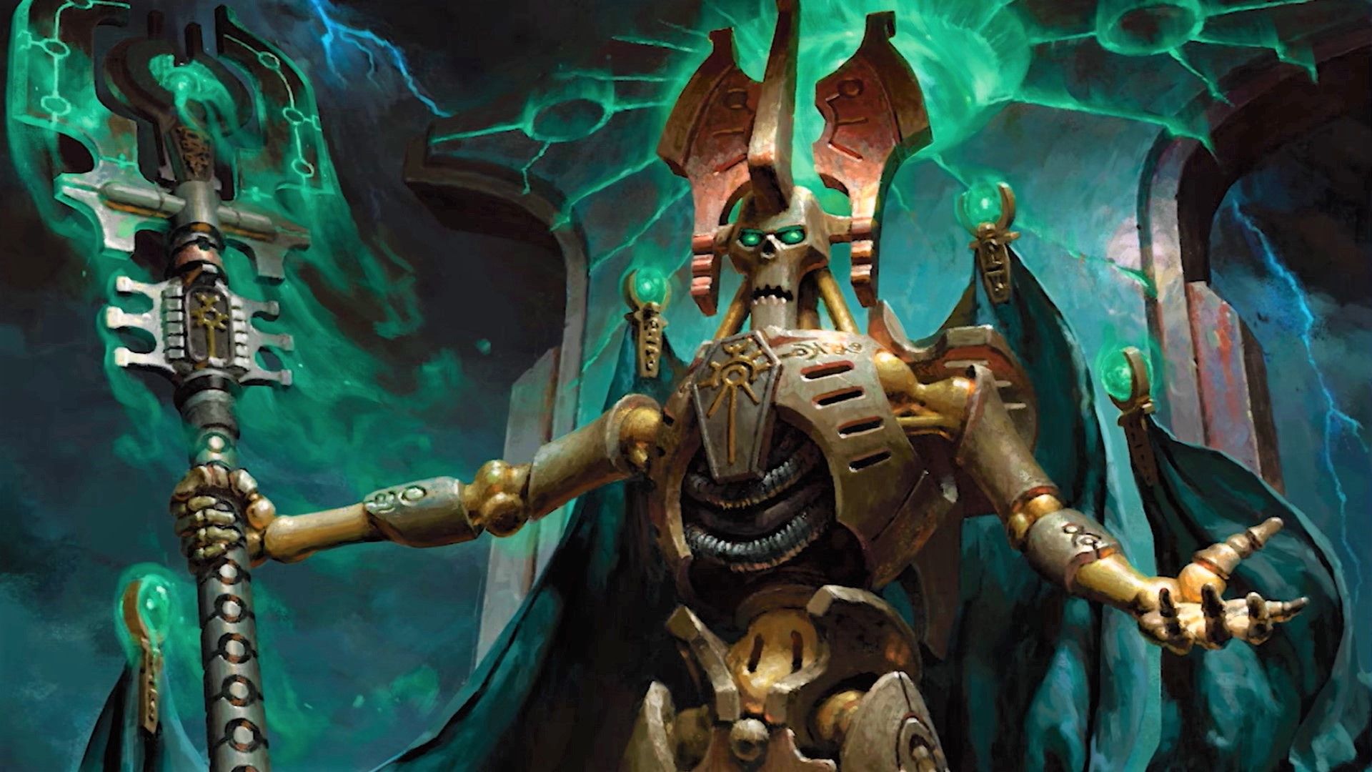 1920x1080 MTG Warhammer 40k Necron deck fields an undying artifact army
