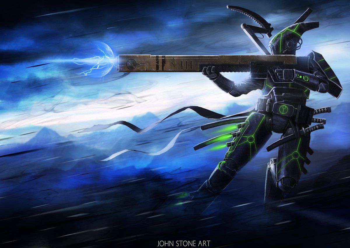 1200x849 Captured, tortured and experimented on by Dark Eldar this Fire Warrior was blended with the living metals of the Necrons. Now a master in the art of warfare having escaped his torturers