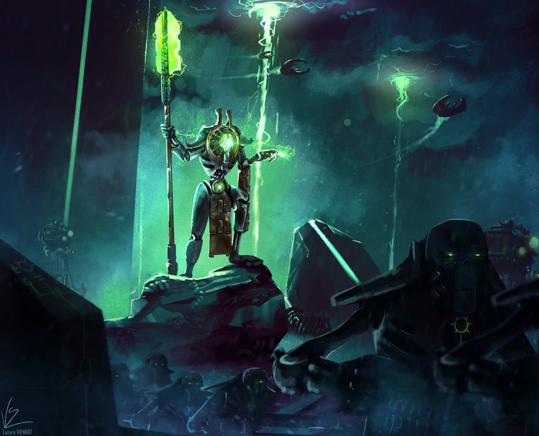 1080x873 Phareons, Pharekas. Here's My Take On A Necron Codex Style Illustration ! Hope You Like It