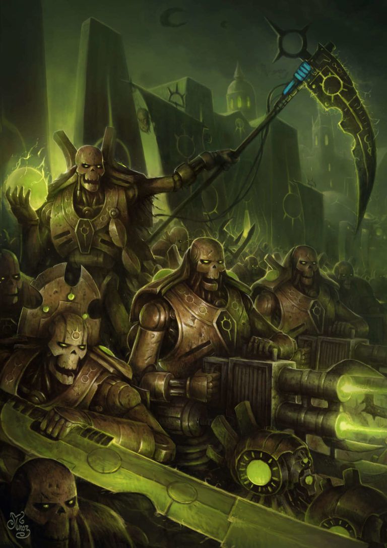 768x1086 Necron Warriors Warhammer 40K Artwork