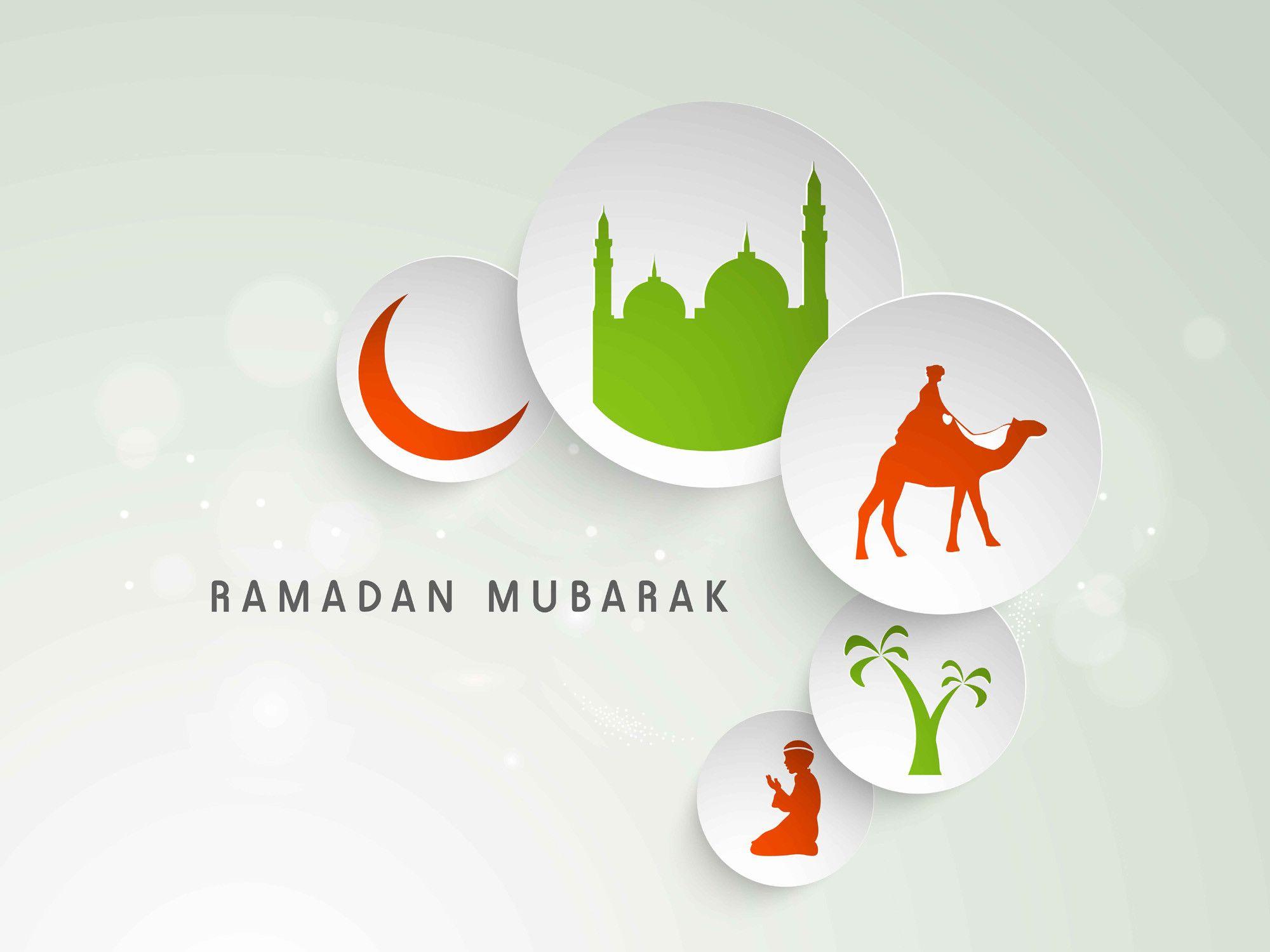 2000x1500 Ramadan Mubarak in Arabic Wallpaper 2018