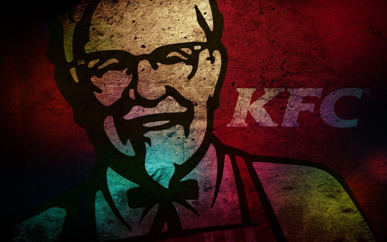 1600x1000 KFC Grunge Neon Logo HD Wallpaperx1000