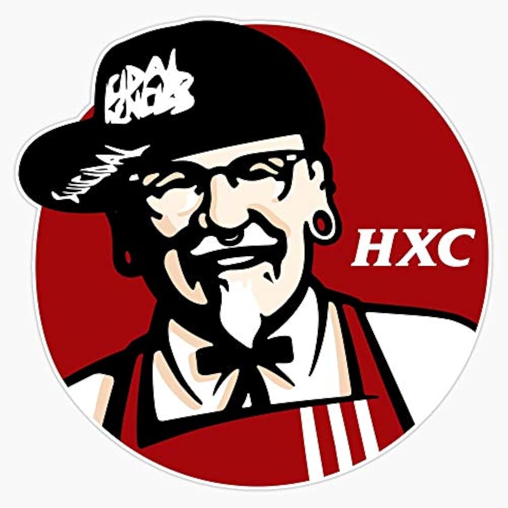 1000x1000 Colonel Sanders Hxc (KFC) Sticker Vinyl Bumper Liberia