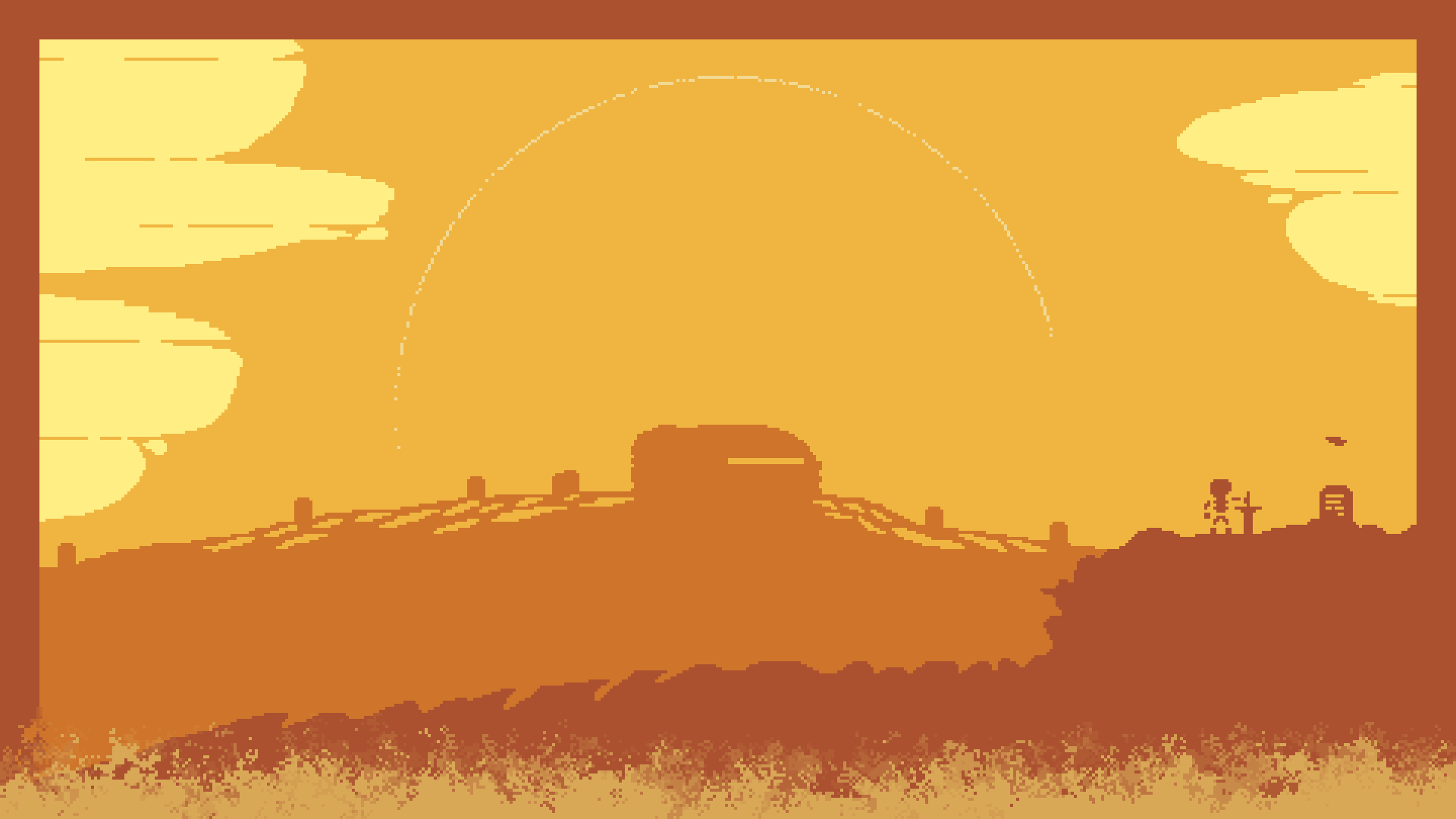 1920x1080 Orange Illustration by /\/ /\ `/ \/. Pixel Art Gallery on Lospec