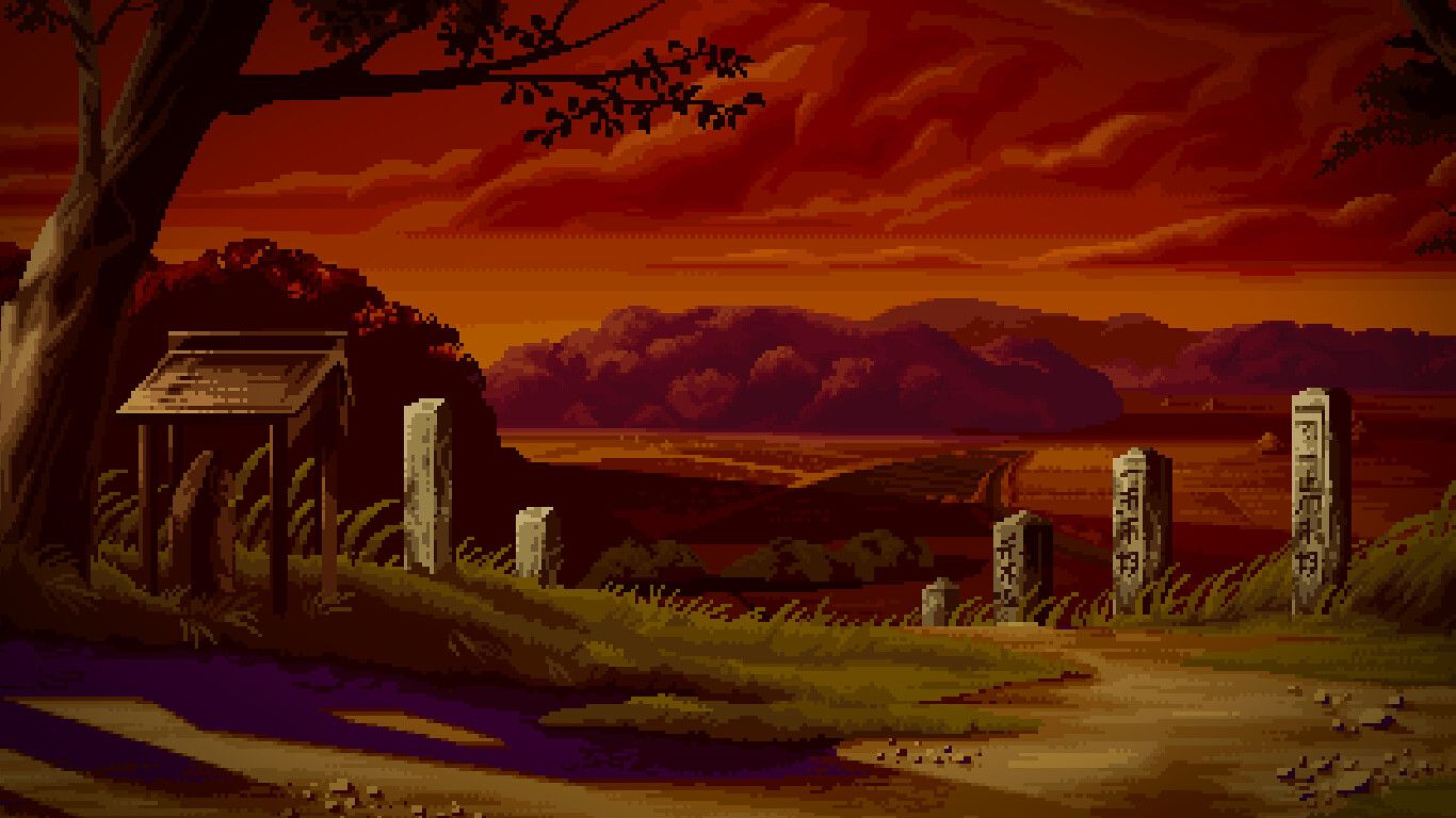 1366x768 Sunset Art Wallpaper. Trabajos de Pixel Art en alta