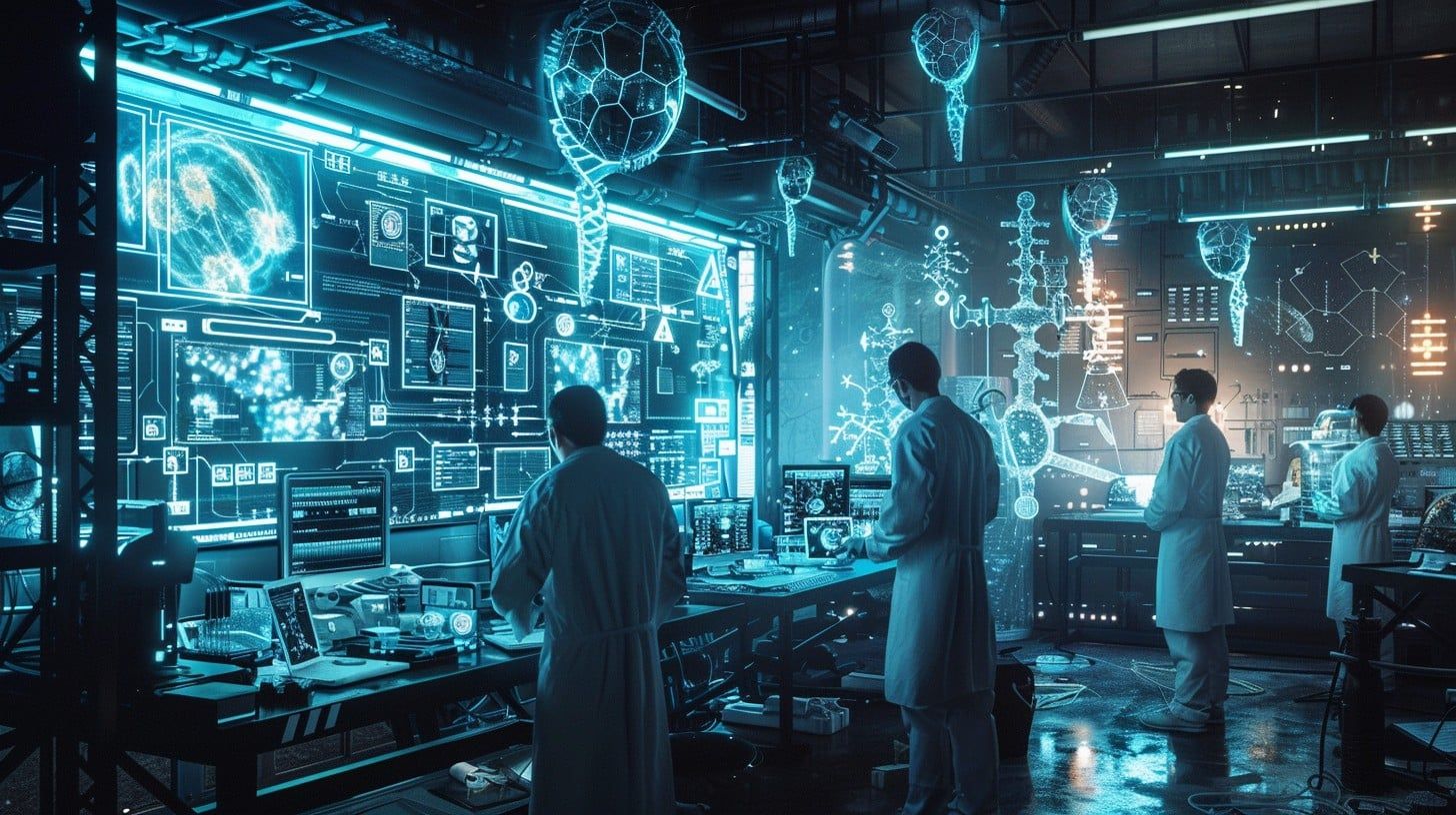 1456x816 Free Futuristic Tech Lab Image, Technology, Laboratory