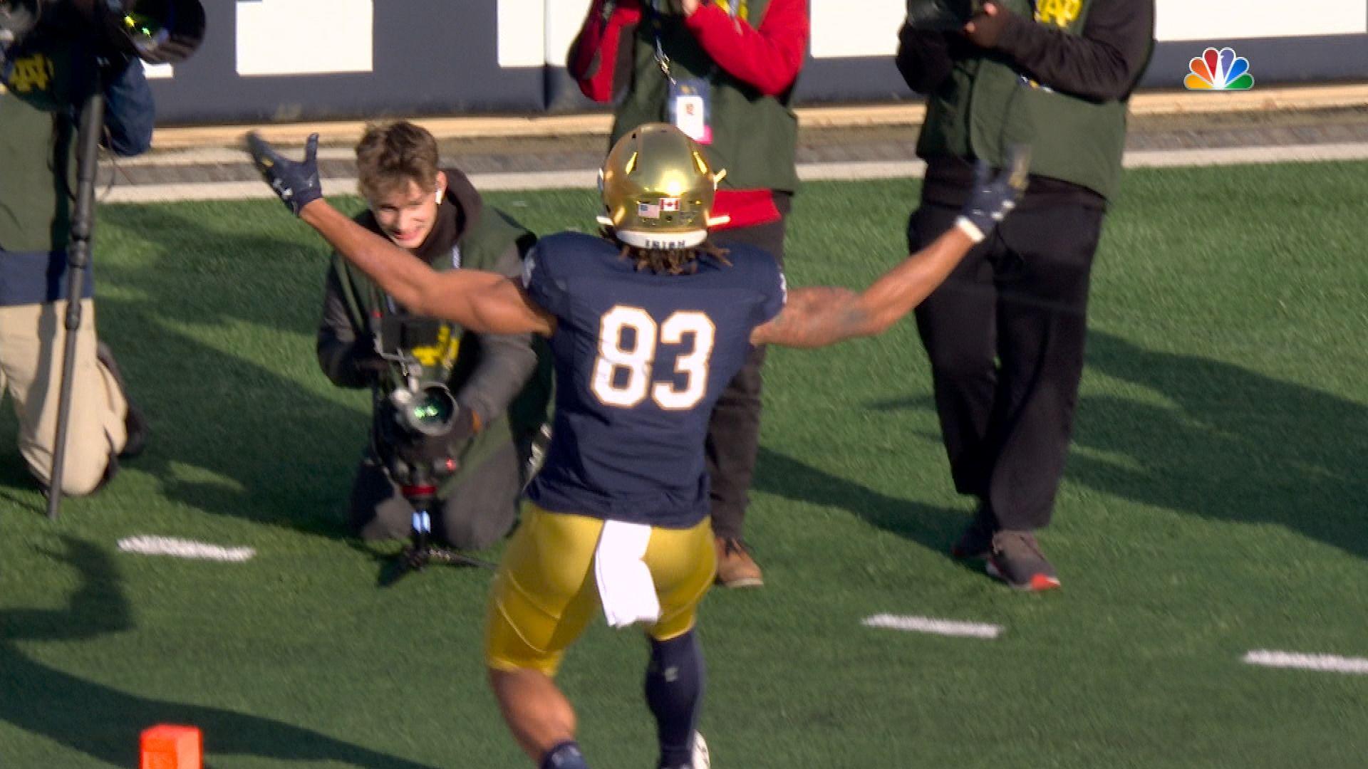 1920x1080 Notre Dame's Chase Claypool opens scoring with early touchdown