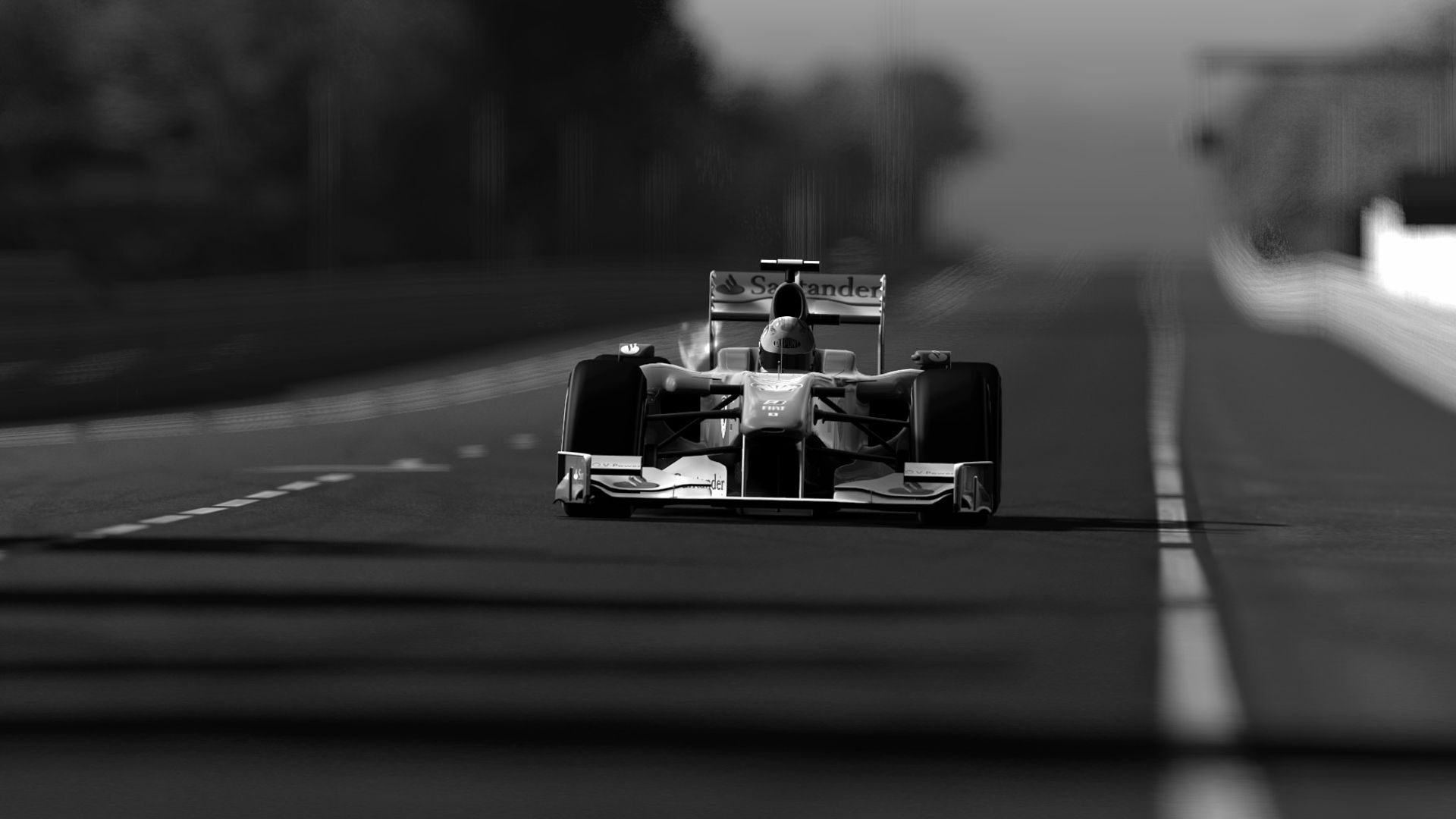 1920x1080 Wallpaper photo, race, sport, black and white, formula the car for mobile and desktop, section спорт, resolution 1920x1080