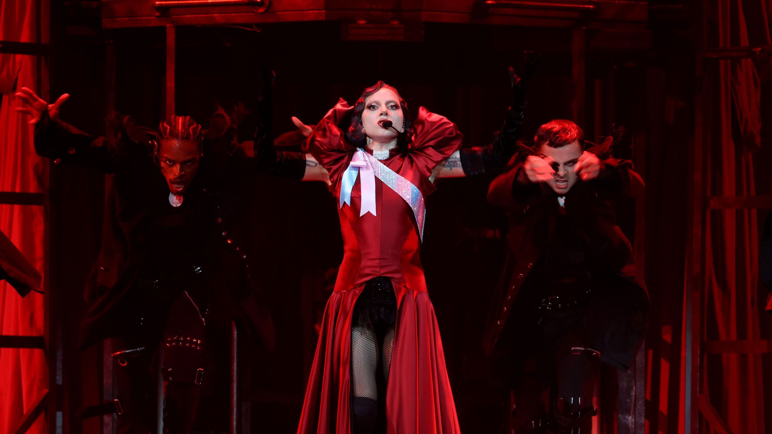 2560x1440 Lady Gaga Wore a Trans Flag Sash on the Mayhem Ball Tour