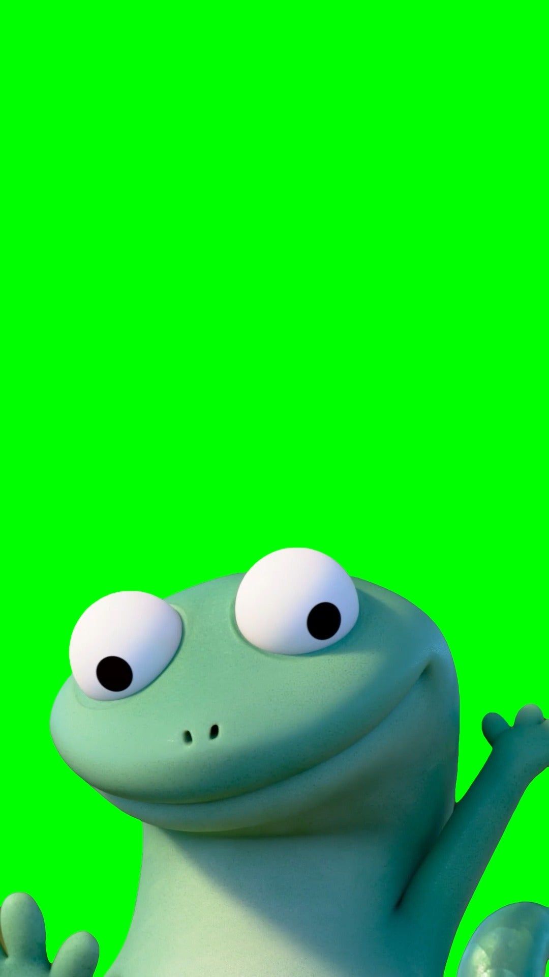 1080x1920 Tom the Lizard Tapping the Screen meme (Green Screen)