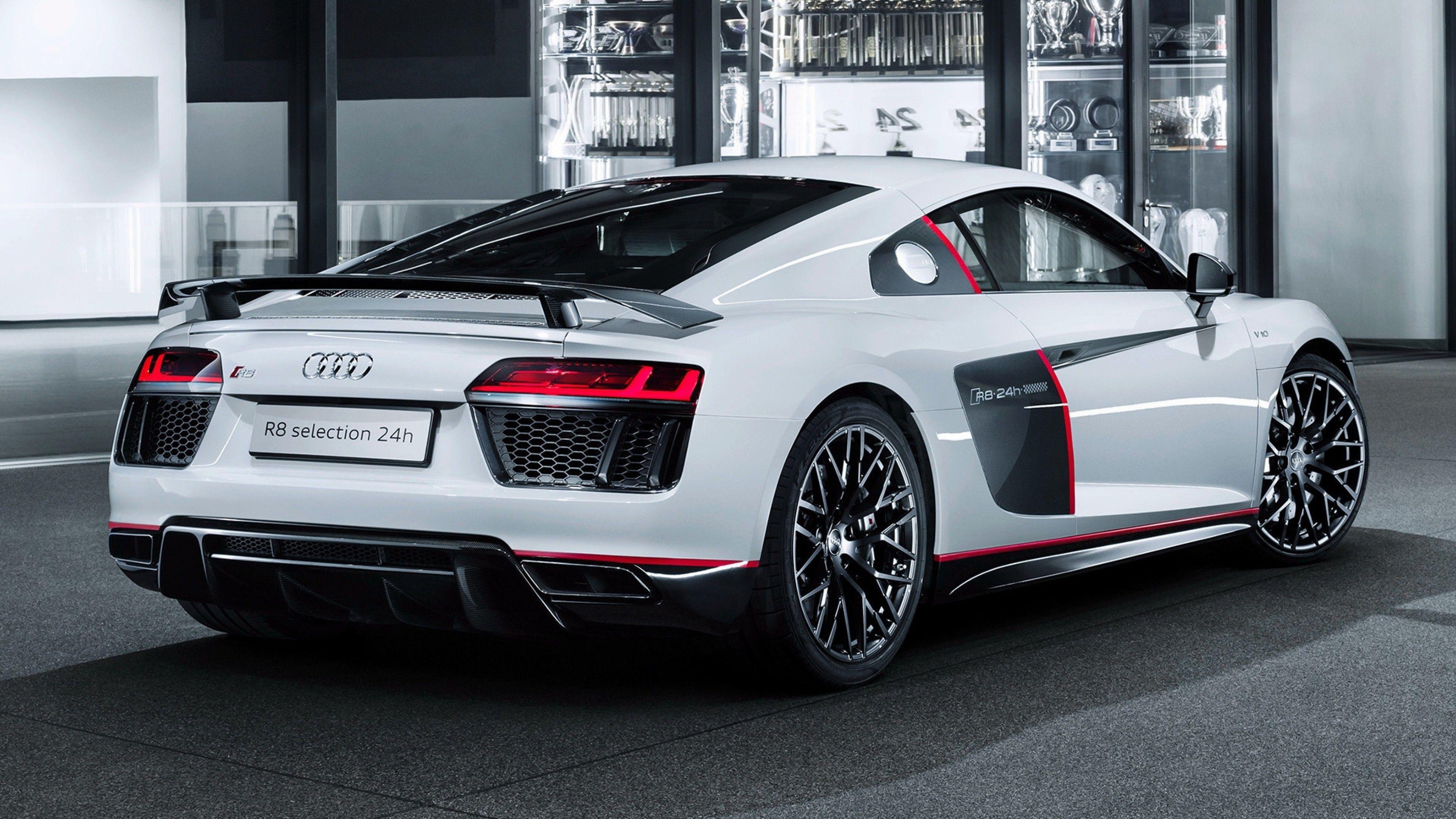 3840x2160 Download 3840x2160 Audi R8 V10 Plus, White, Side View, Luxury