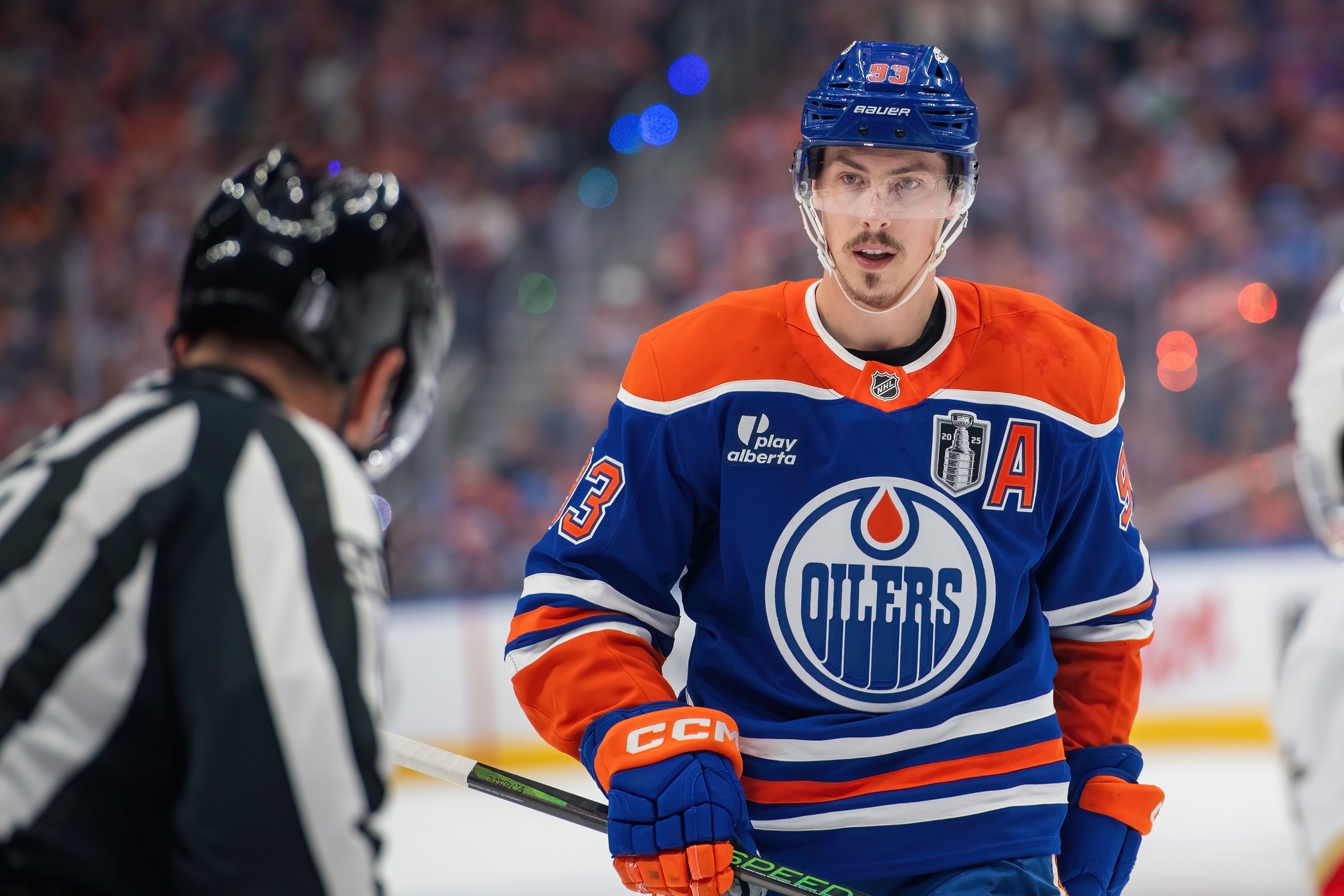 3000x2000 Edmonton Oilers' Ryan Nugent Hopkins Skates; Jeff Skinner, Troy Stetcher Set To Draw In For Game 4