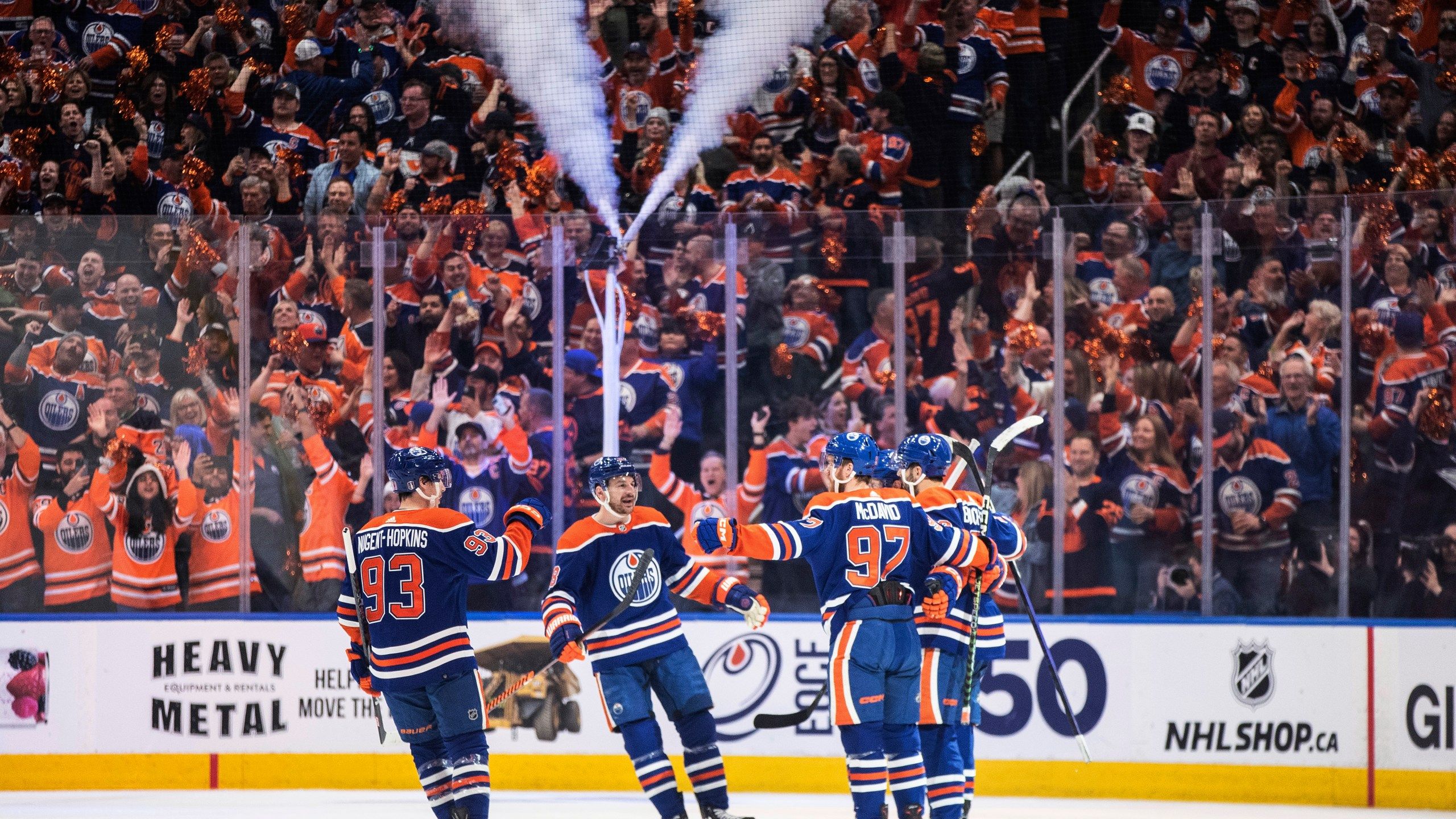 2560x1440 Nugent Hopkins Has Goal, Assist To Help Oilers Beat Golden Knights 4 Even Series At 2 2