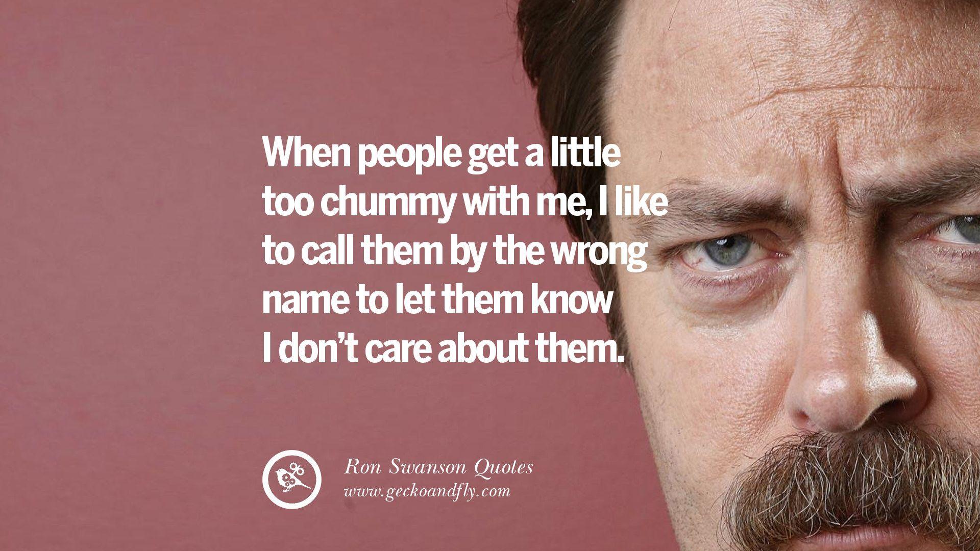 1920x1080 Funny Ron Swanson Quotes And Meme On Life