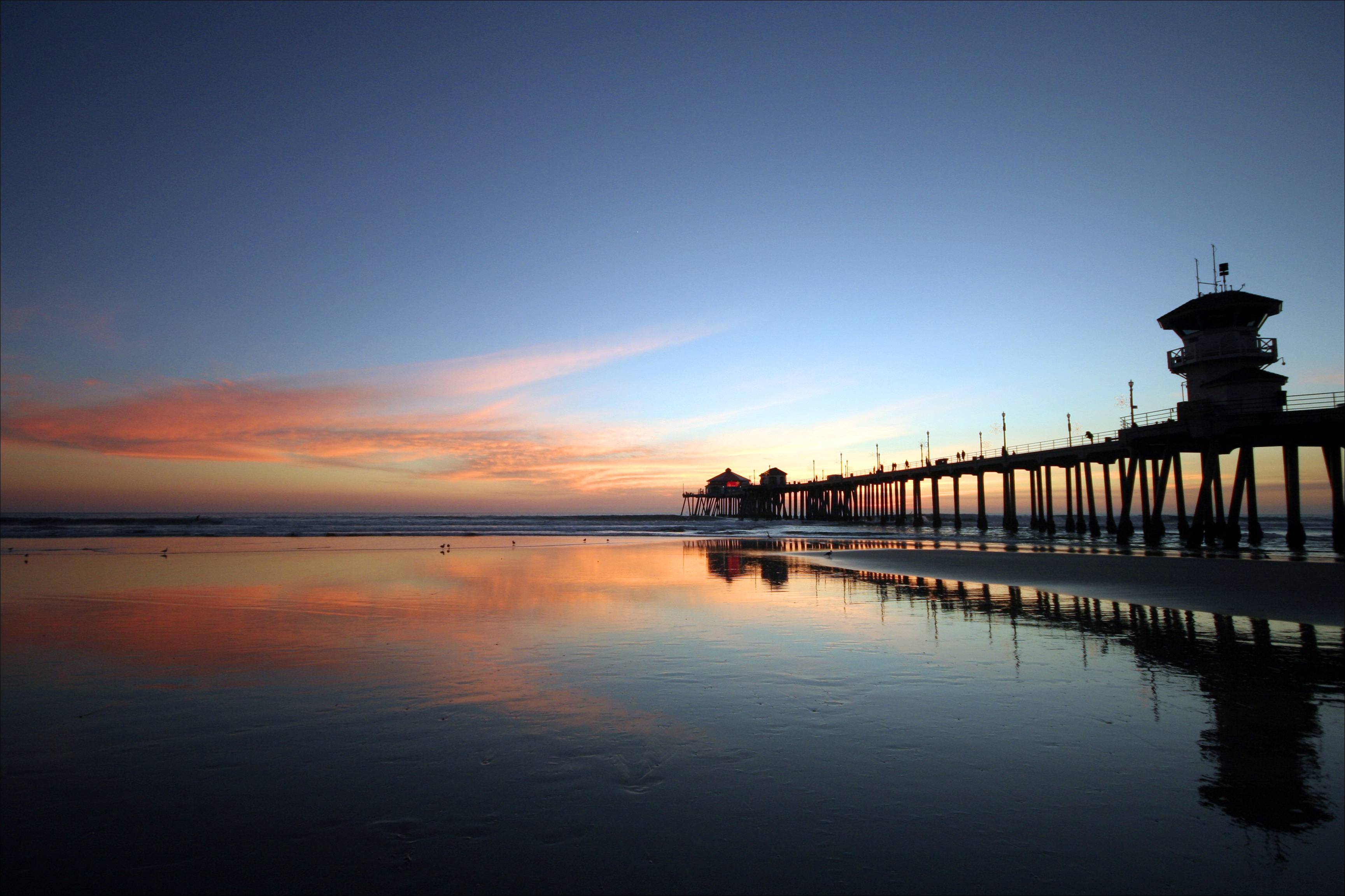 3458x2306 Huntington Beach Wallpaper