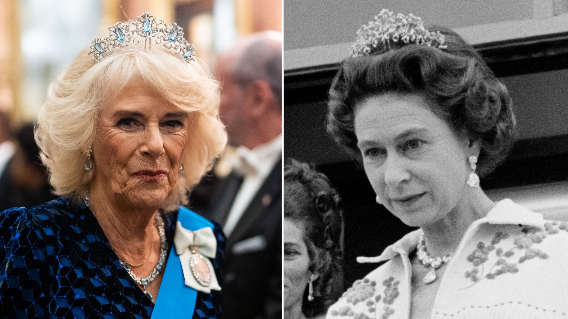 1920x1080 Queen Camilla Dazzles in Elizabeth's Rare Aquamarine Tiara