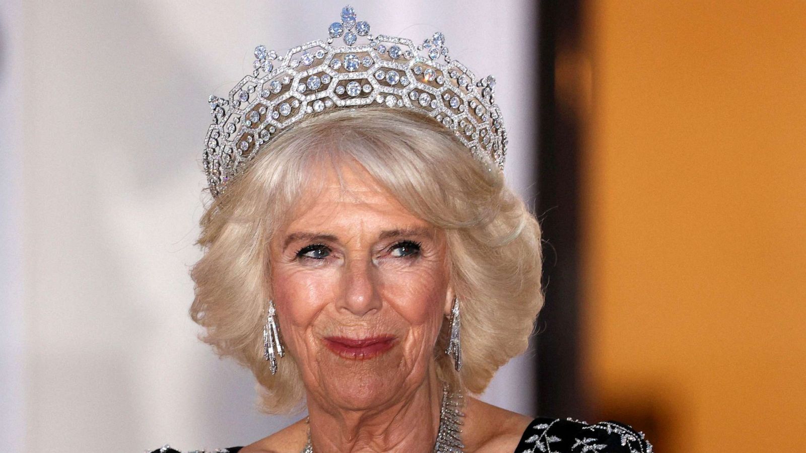 1600x900 Camilla wears tiara, nod to Queen Elizabeth II, in 1st state visit as Queen Consort